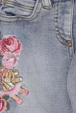 Thumbnail - Monnalisa Mädchen Jeans, hellblau, Gr. 80