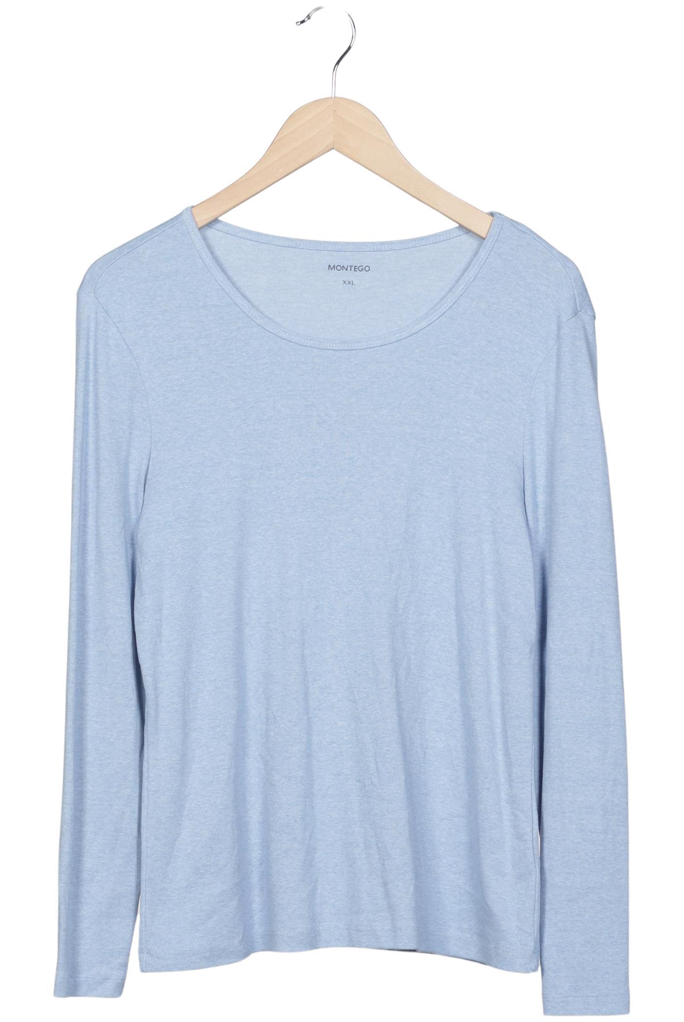 

Montego Damen Langarmshirt, hellblau, Gr. 46