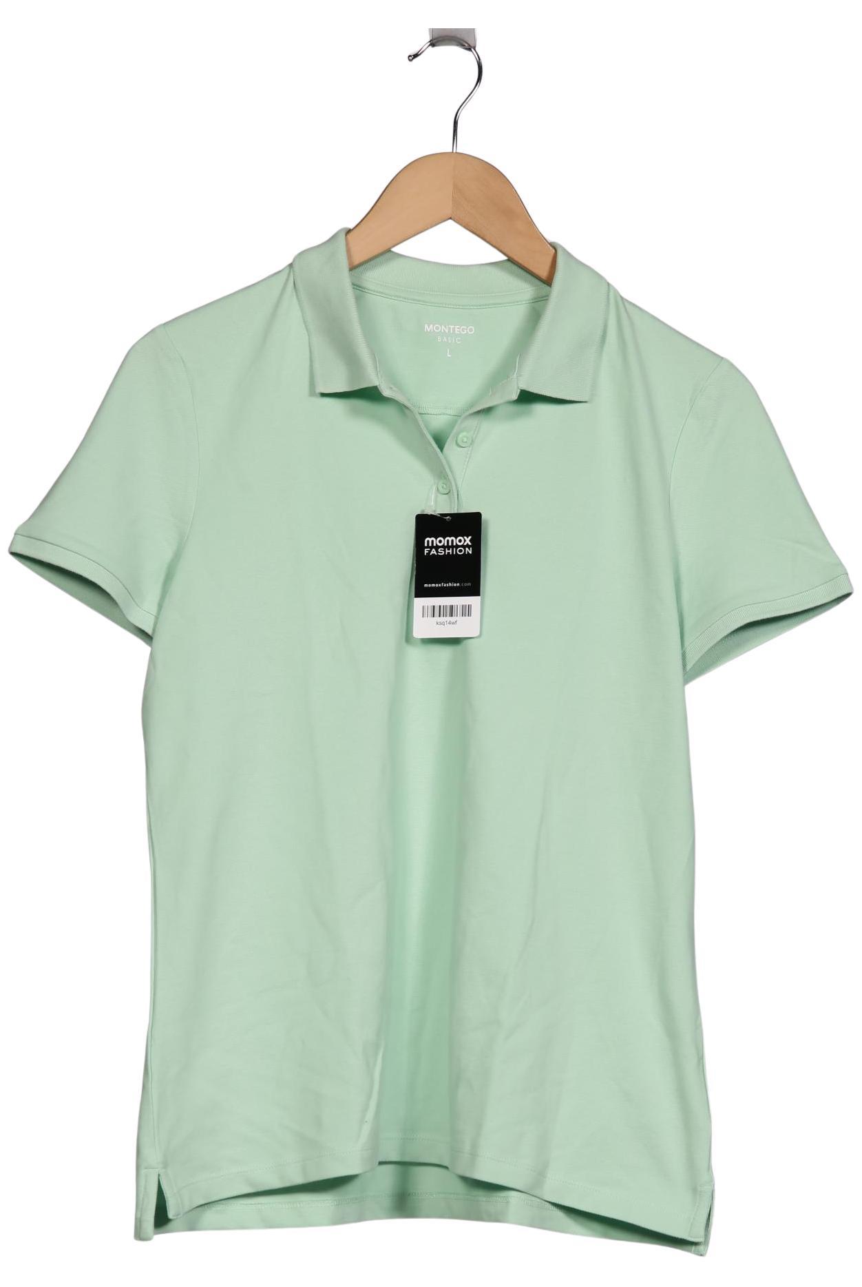 Thumbnail - Montego Damen Poloshirt, hellgrün, Gr. 42