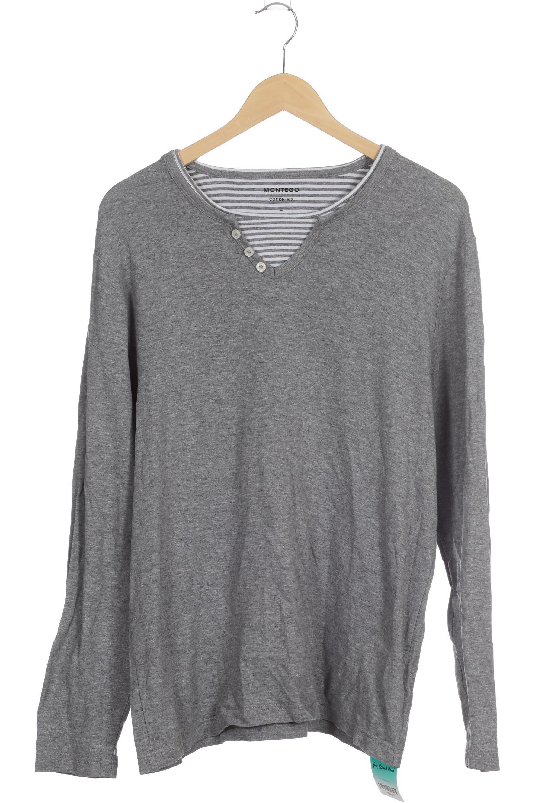 Thumbnail - Montego Herren Langarmshirt, grau, Gr.