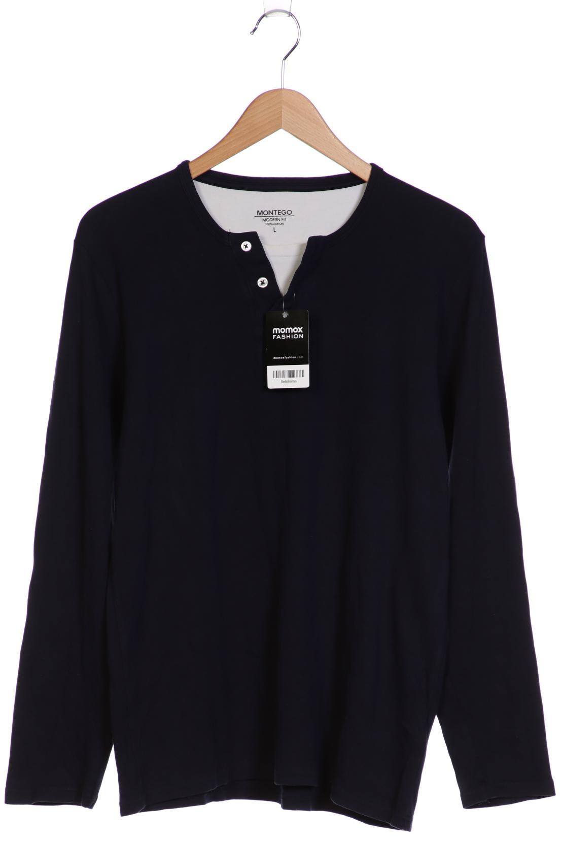

Montego Herren Langarmshirt, marineblau