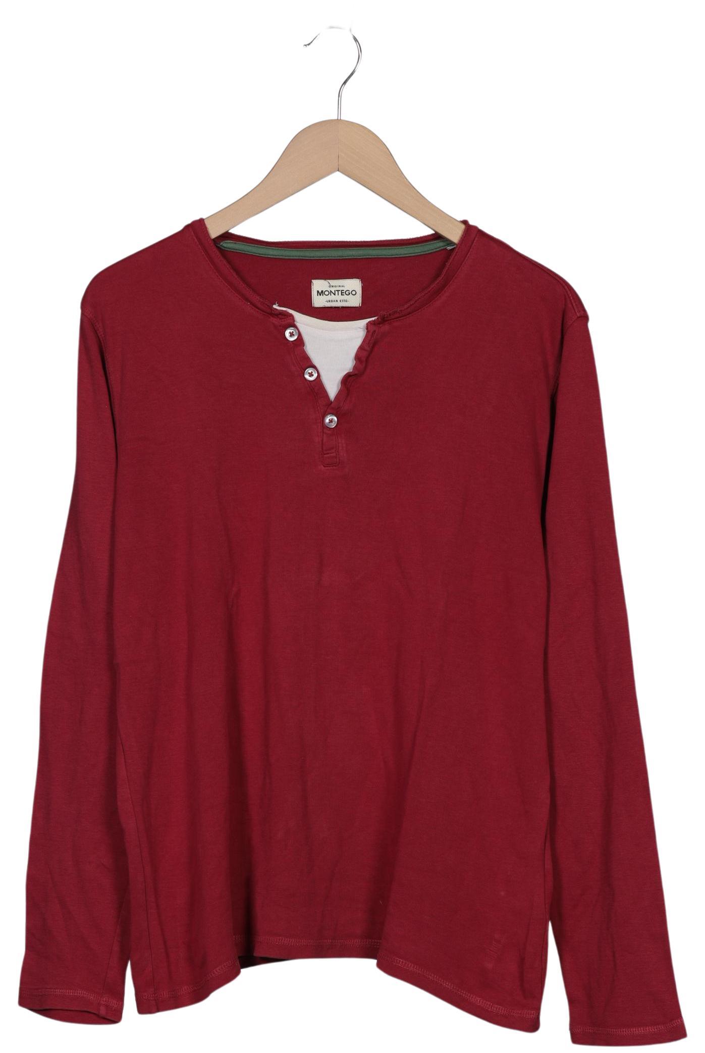 Thumbnail - Montego Herren Langarmshirt, rot, Gr. 54