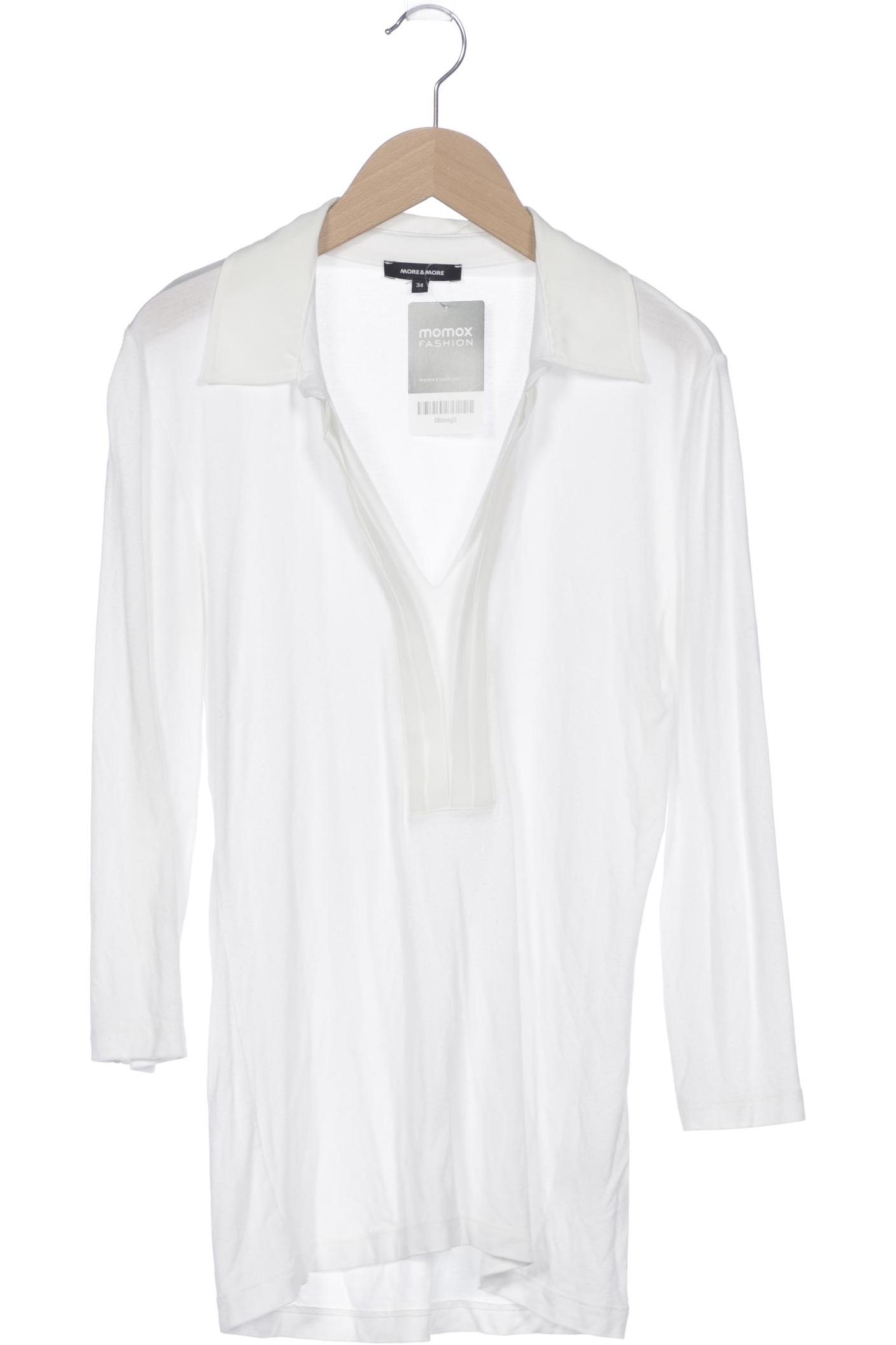 

More & More Damen Langarmshirt, weiß, Gr. 34