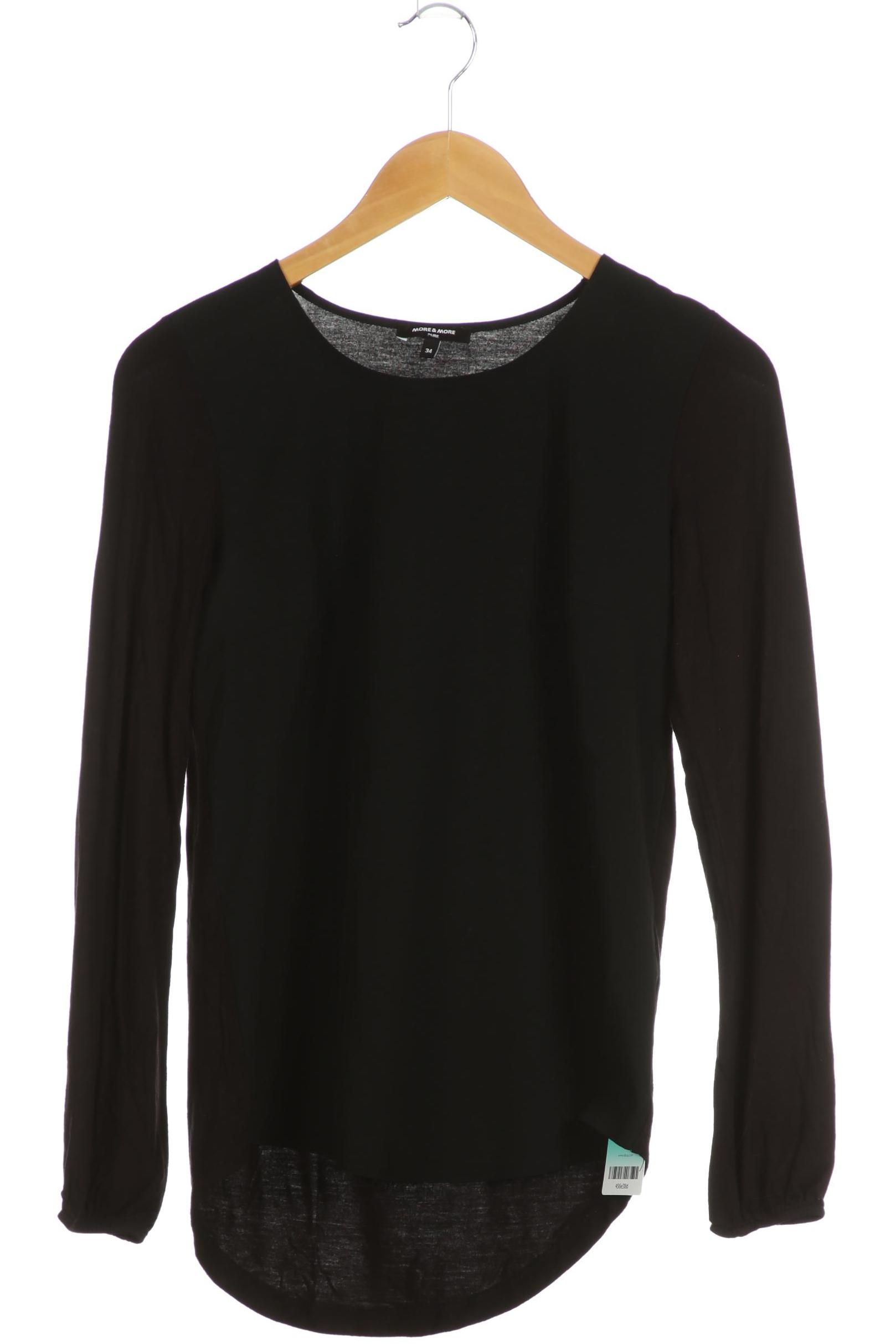 

More & More Damen Langarmshirt, schwarz, Gr. 34