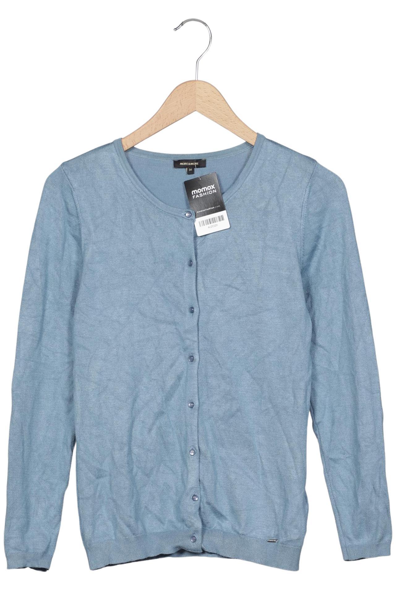 

More & More Damen Strickjacke, hellblau, Gr. 34