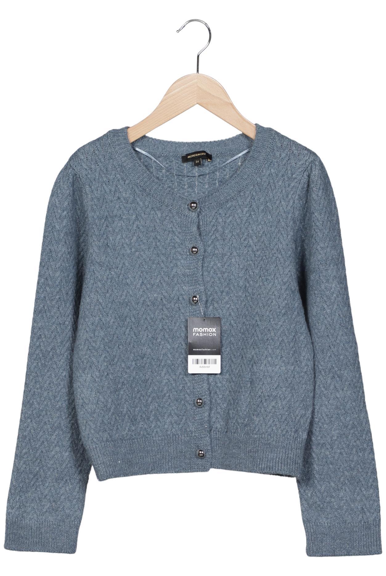

More & More Damen Strickjacke, blau, Gr. 34