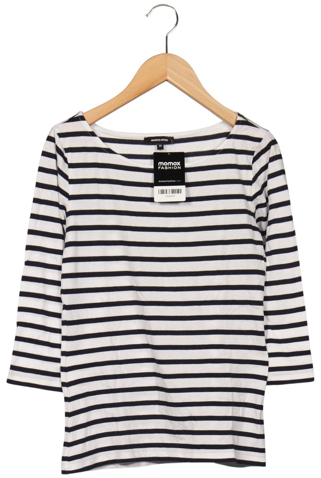 

More & More Damen Langarmshirt, weiß, Gr. 34
