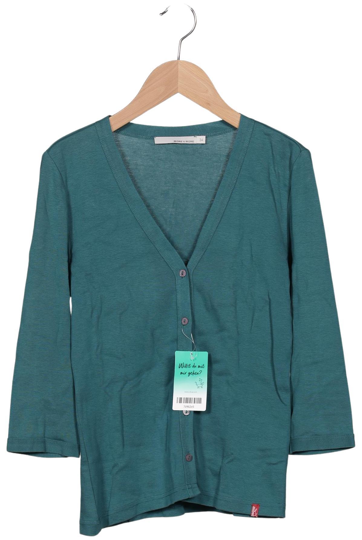

More & More Damen Strickjacke, türkis, Gr. 34