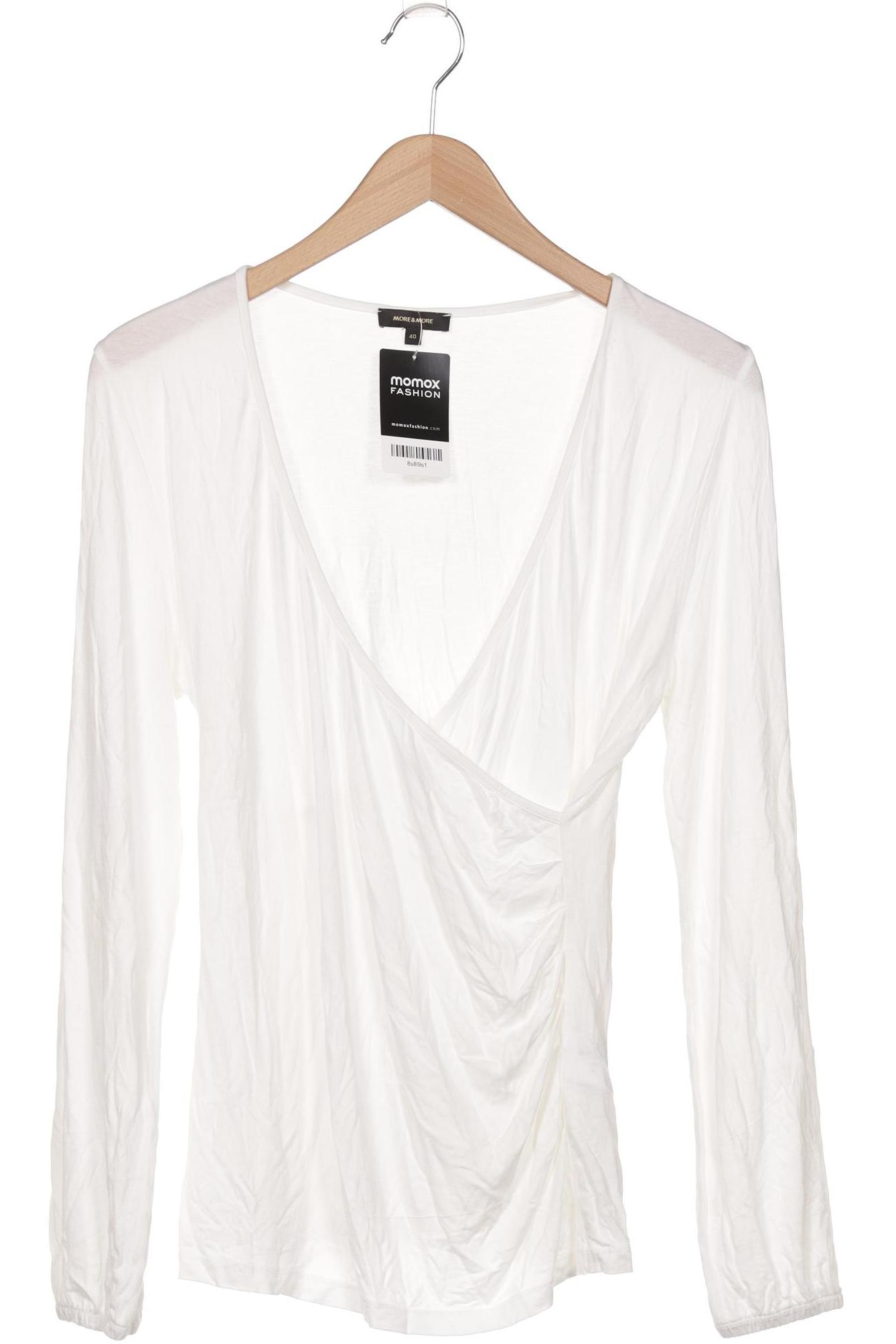 

More & More Damen Langarmshirt, weiß, Gr. 40