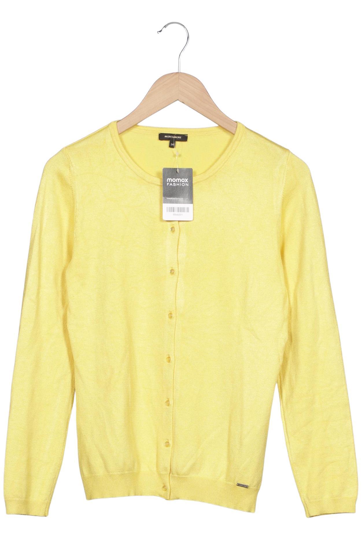 

More & More Damen Strickjacke, gelb, Gr. 34