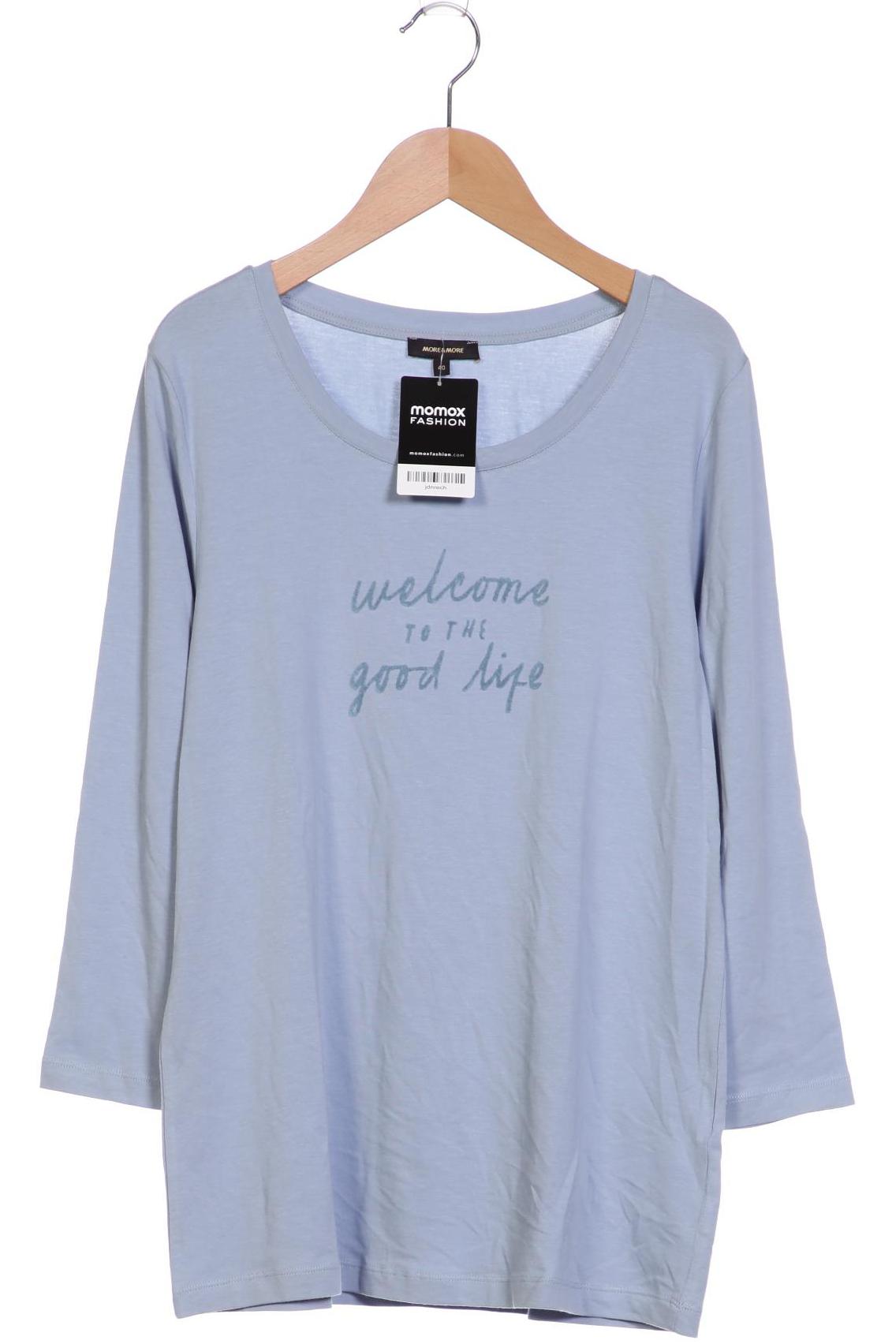 

More & More Damen Langarmshirt, hellblau, Gr. 40
