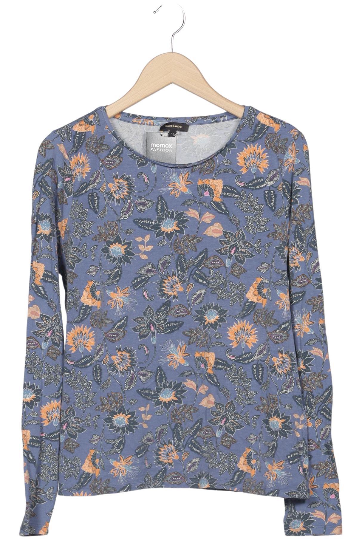 

More & More Damen Langarmshirt, blau, Gr. 44