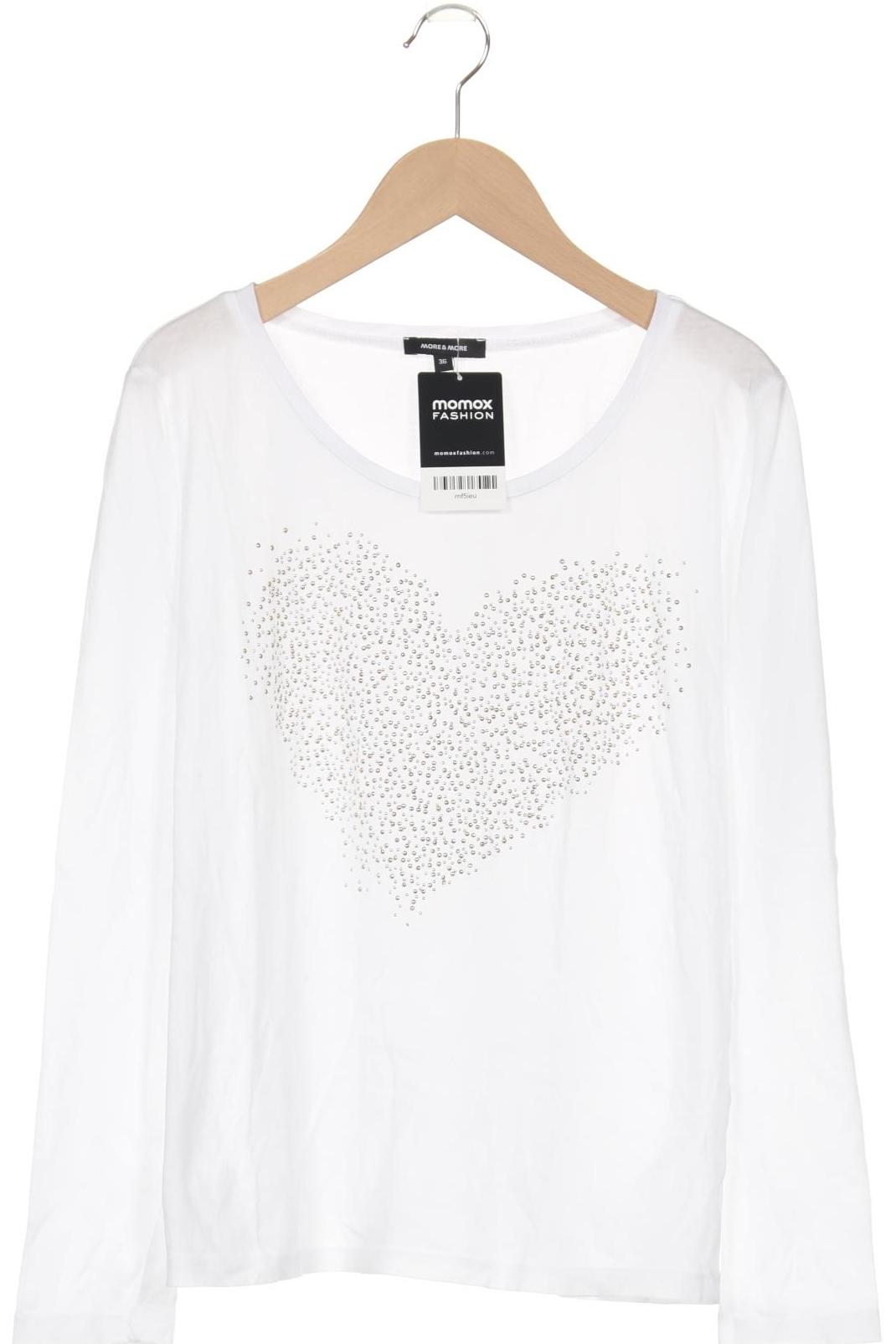 

More & More Damen Langarmshirt, weiß, Gr. 36