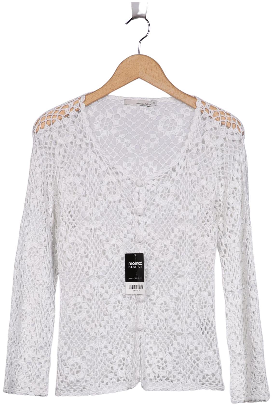 

More & More Damen Strickjacke, weiß, Gr. 38