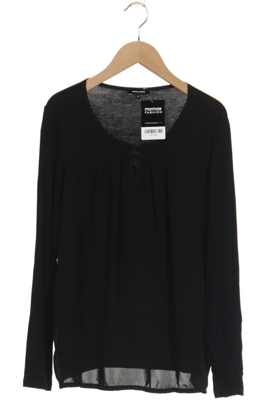 

More & More Damen Langarmshirt, schwarz, Gr. 38
