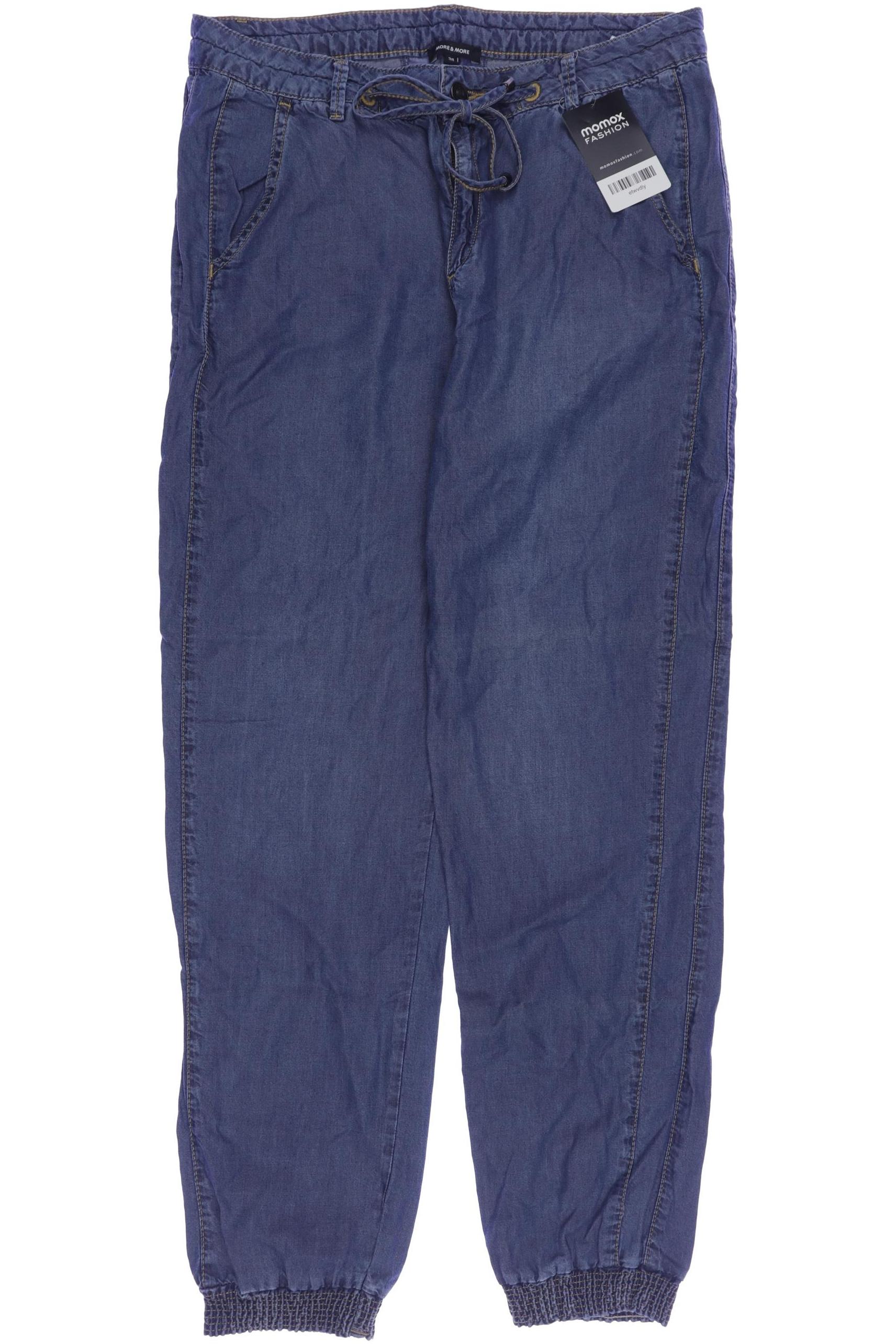 

More & More Damen Stoffhose, blau, Gr. 38
