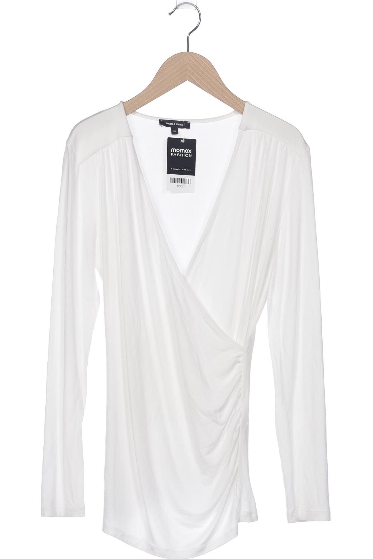

More & More Damen Langarmshirt, weiß, Gr. 34