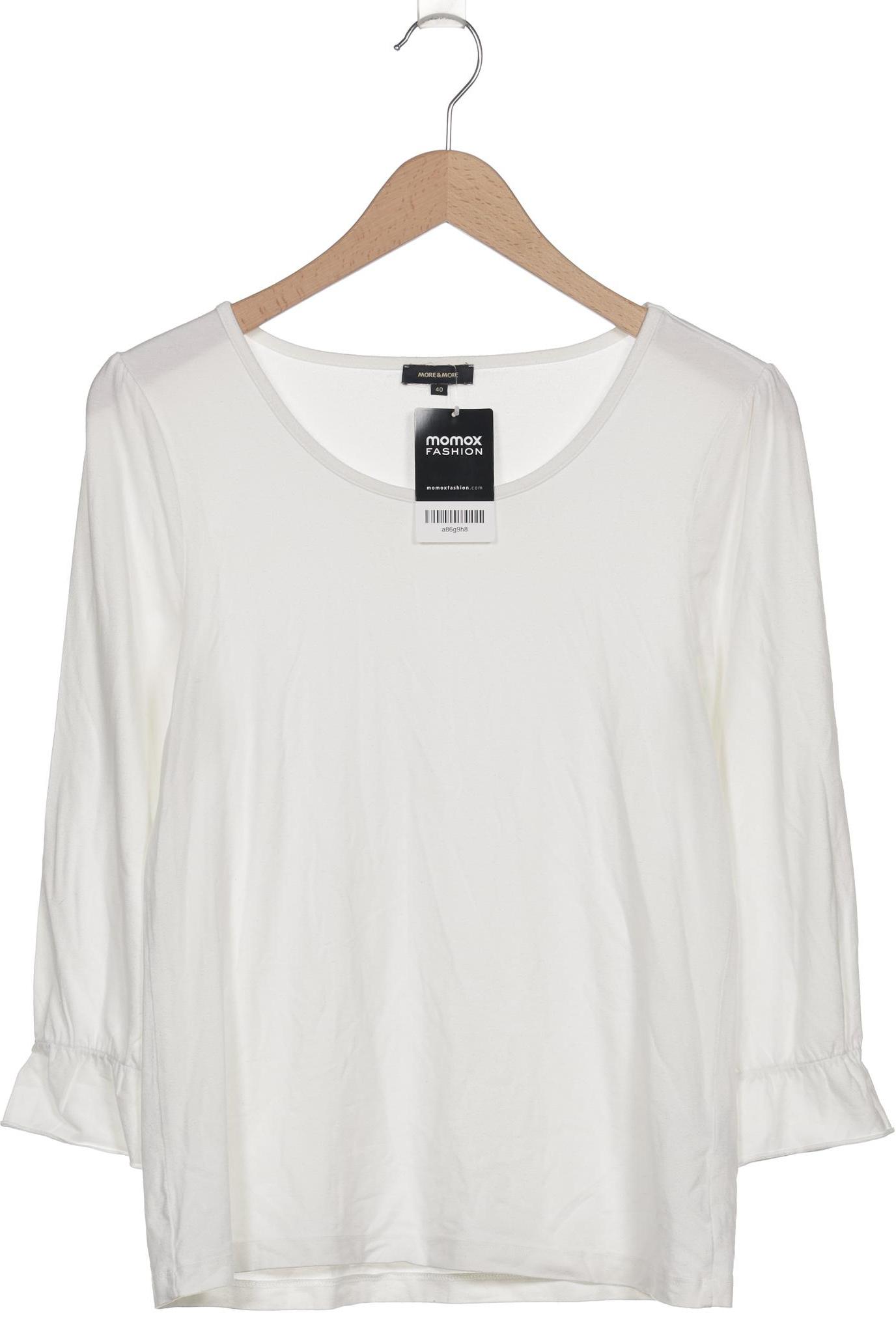 

More & More Damen Langarmshirt, weiß, Gr. 40