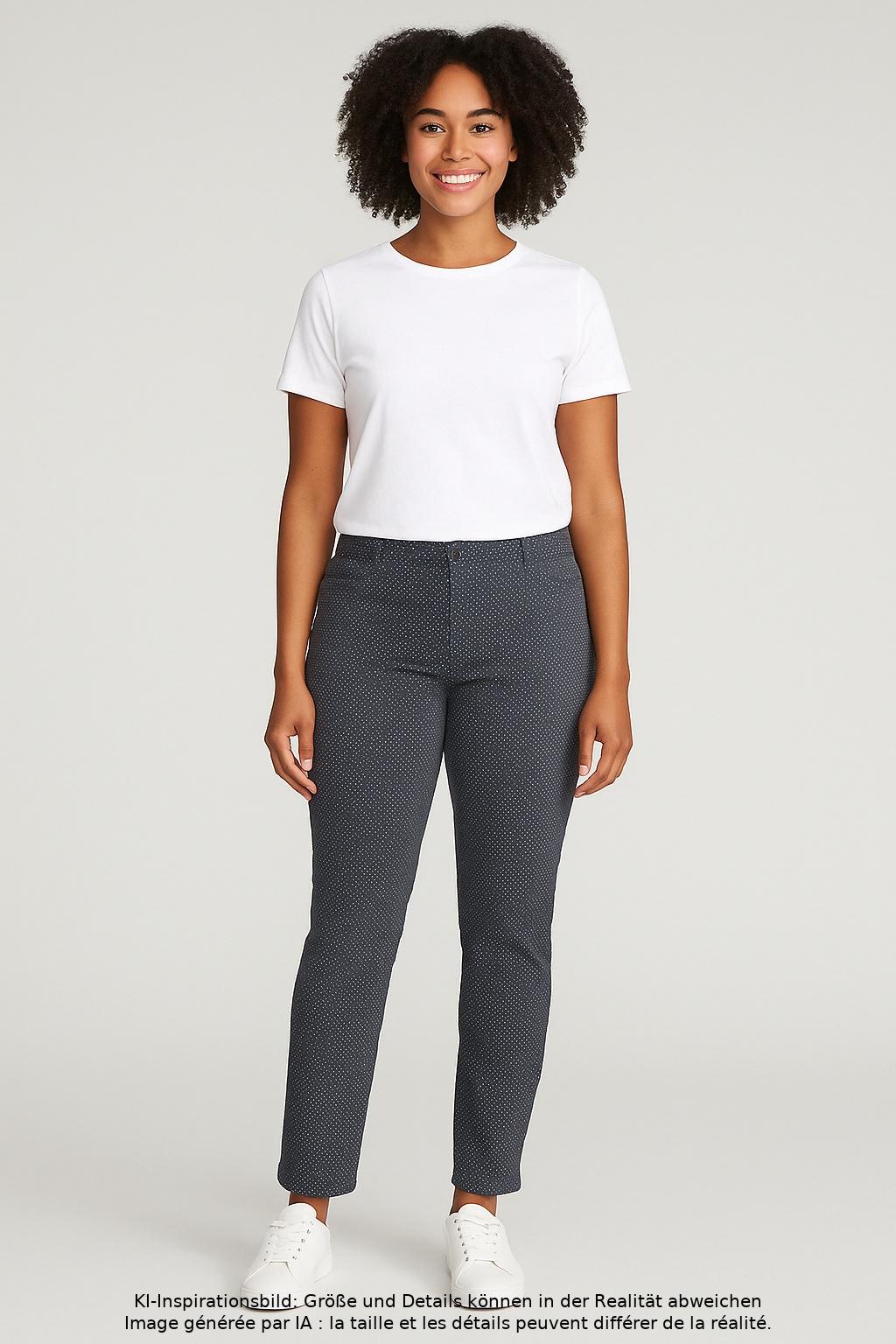 

More & More Damen Stoffhose, marineblau, Gr. 44