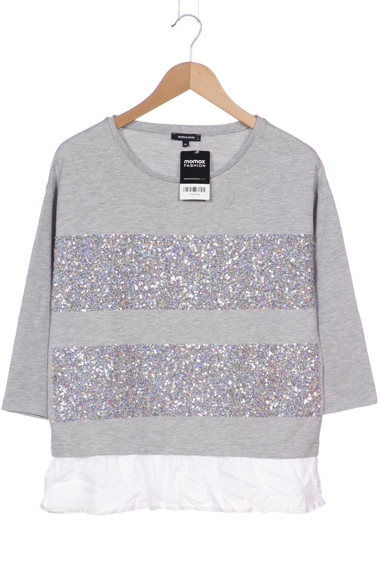 

More & More Damen Langarmshirt, grau, Gr. 34