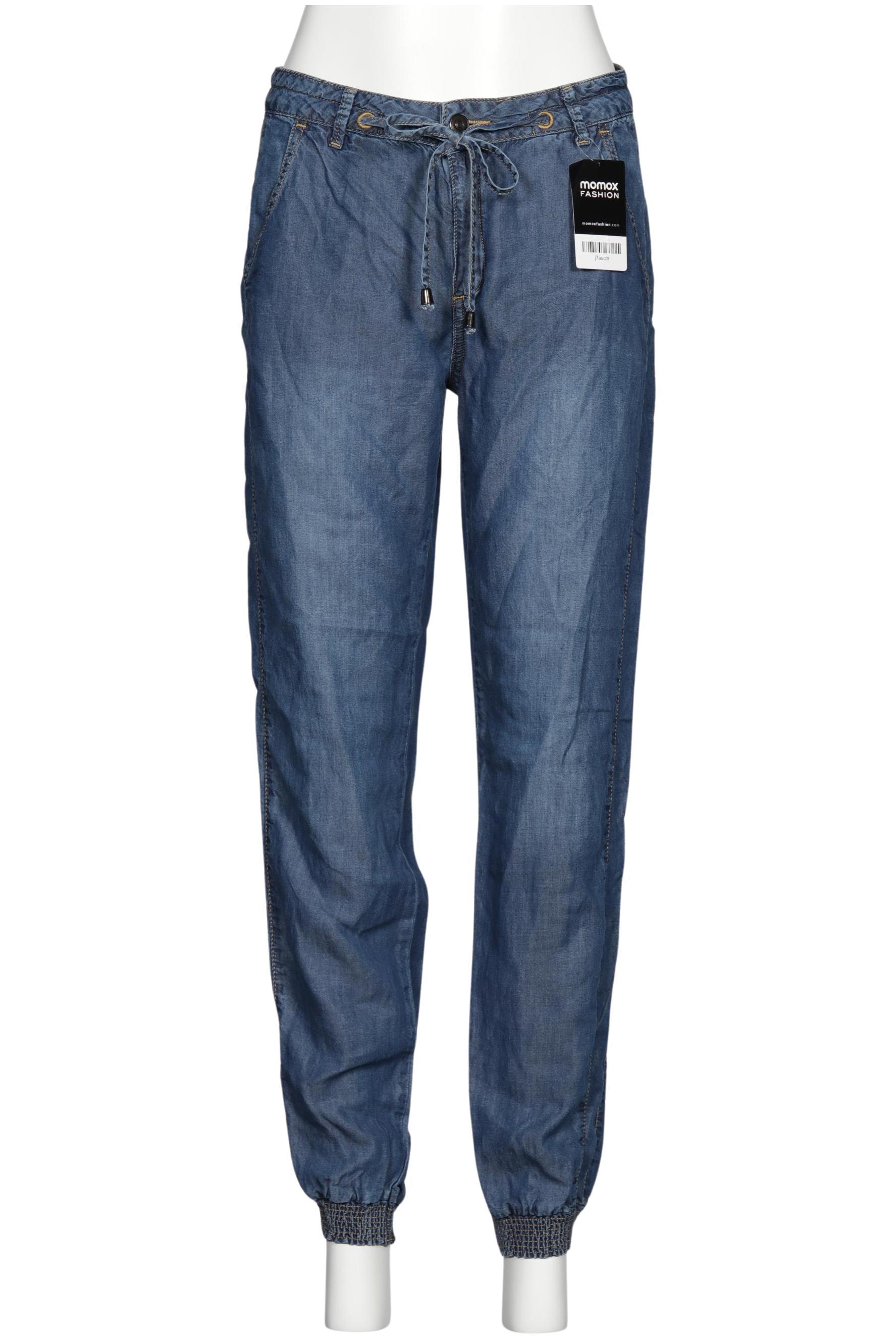 

More & More Damen Stoffhose, blau, Gr. 34