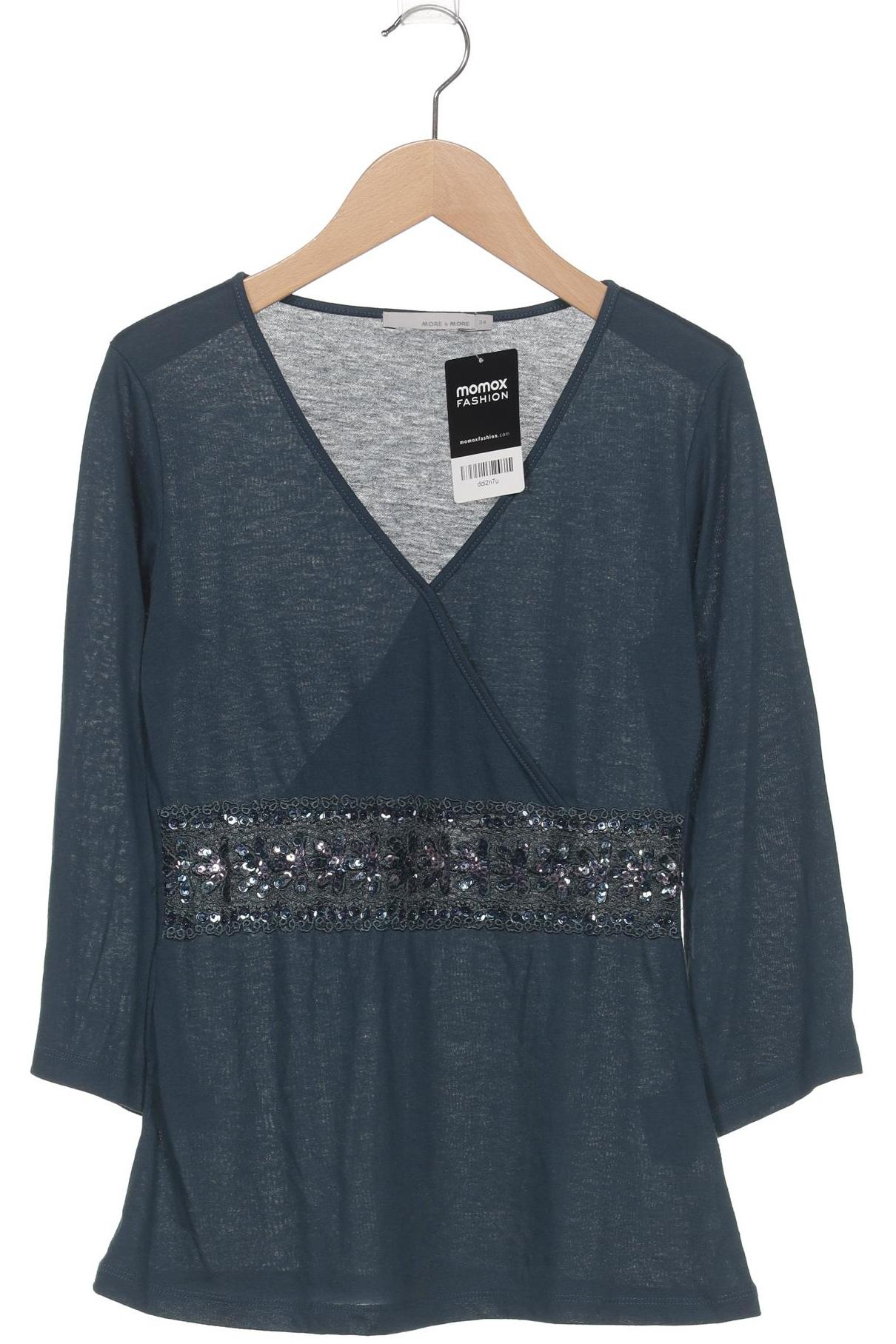 

More & More Damen Langarmshirt, blau, Gr. 34