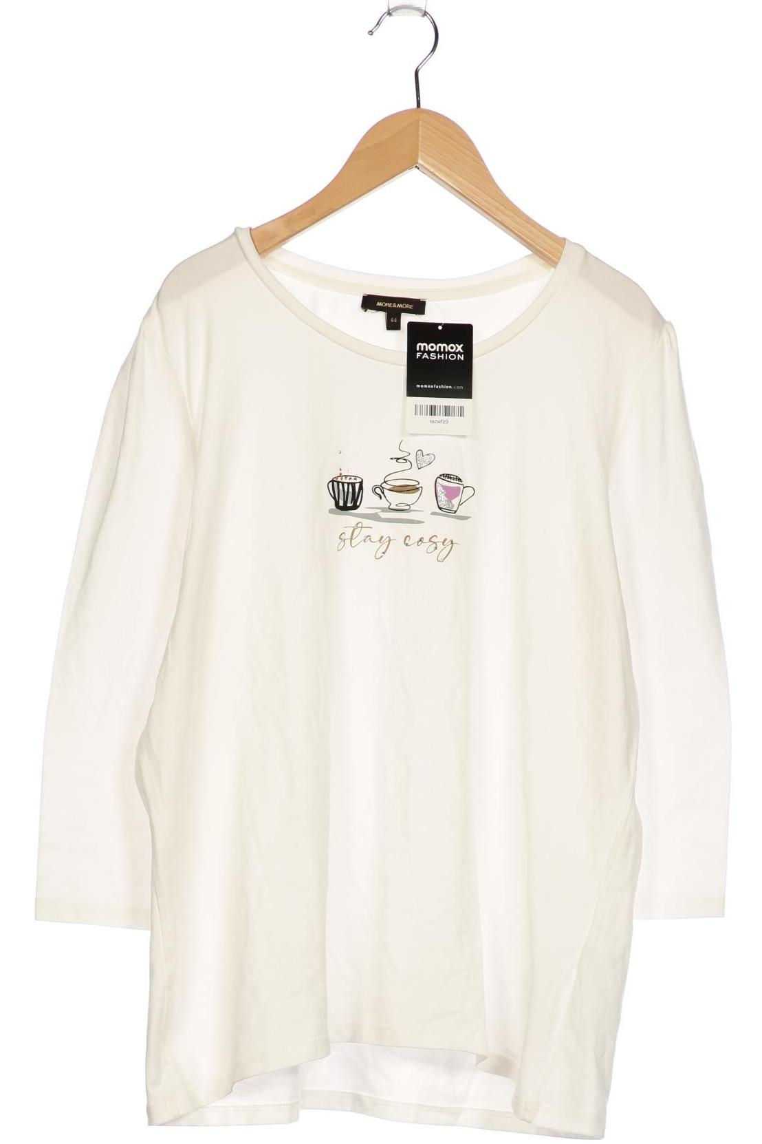 

More & More Damen Langarmshirt, weiß, Gr. 44