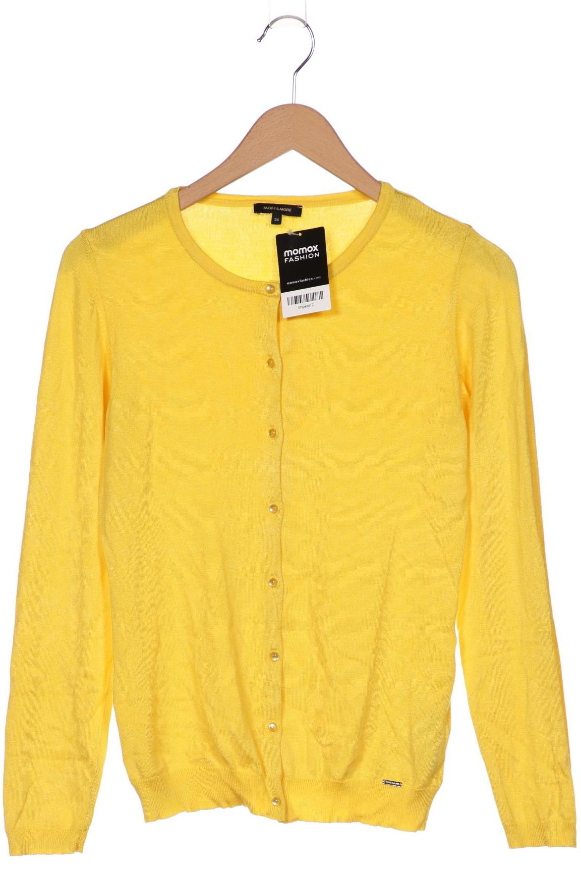 

More & More Damen Strickjacke, gelb, Gr. 34