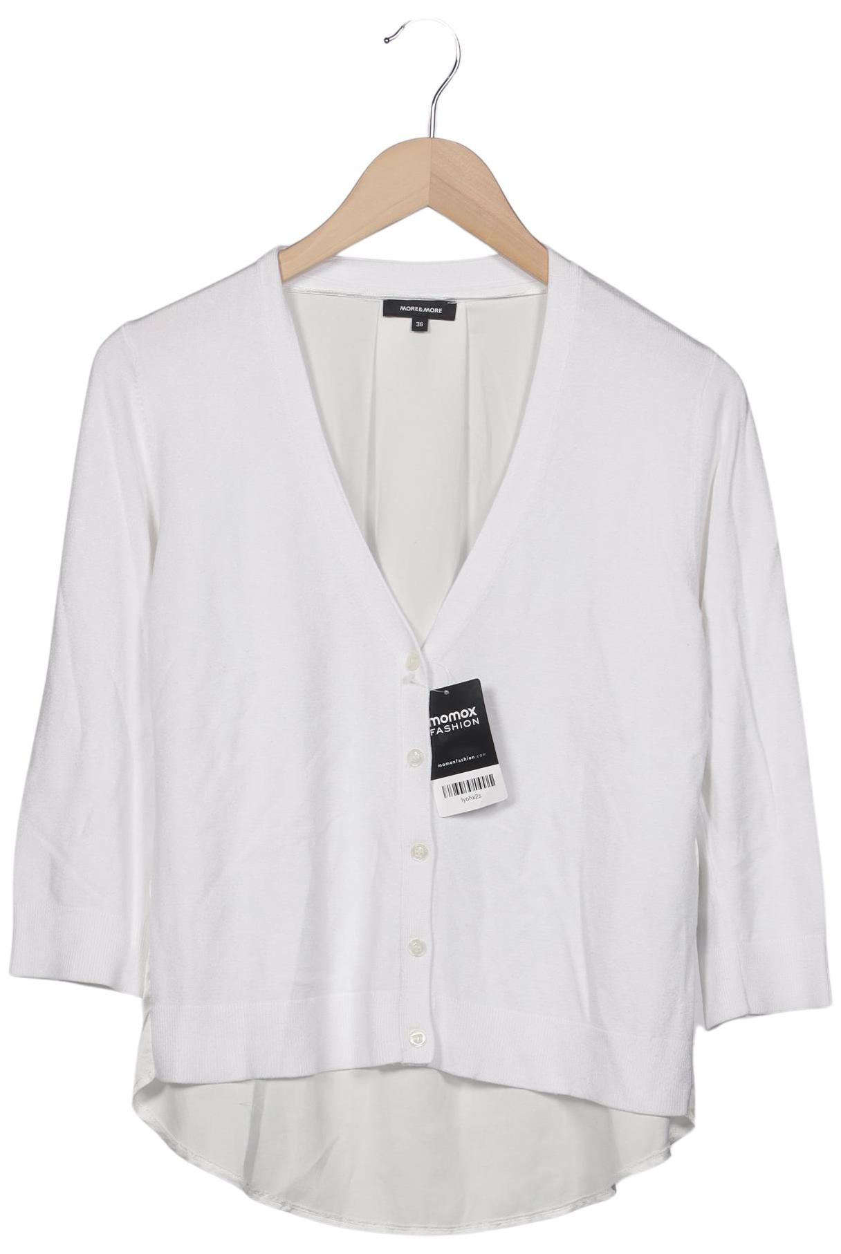 

More & More Damen Strickjacke, weiß, Gr. 36