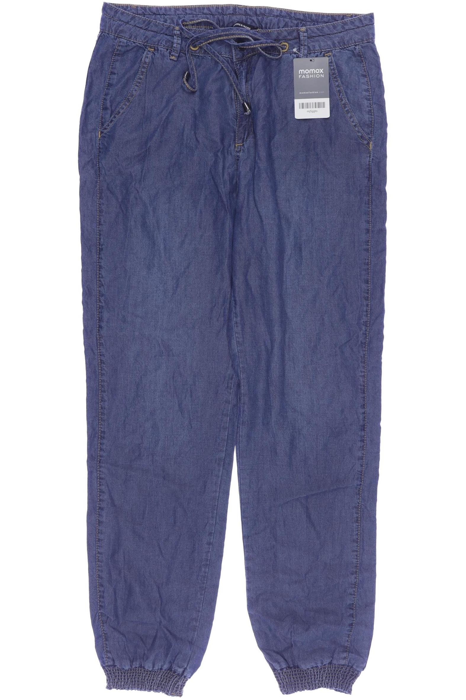 

More & More Damen Stoffhose, blau, Gr. 38