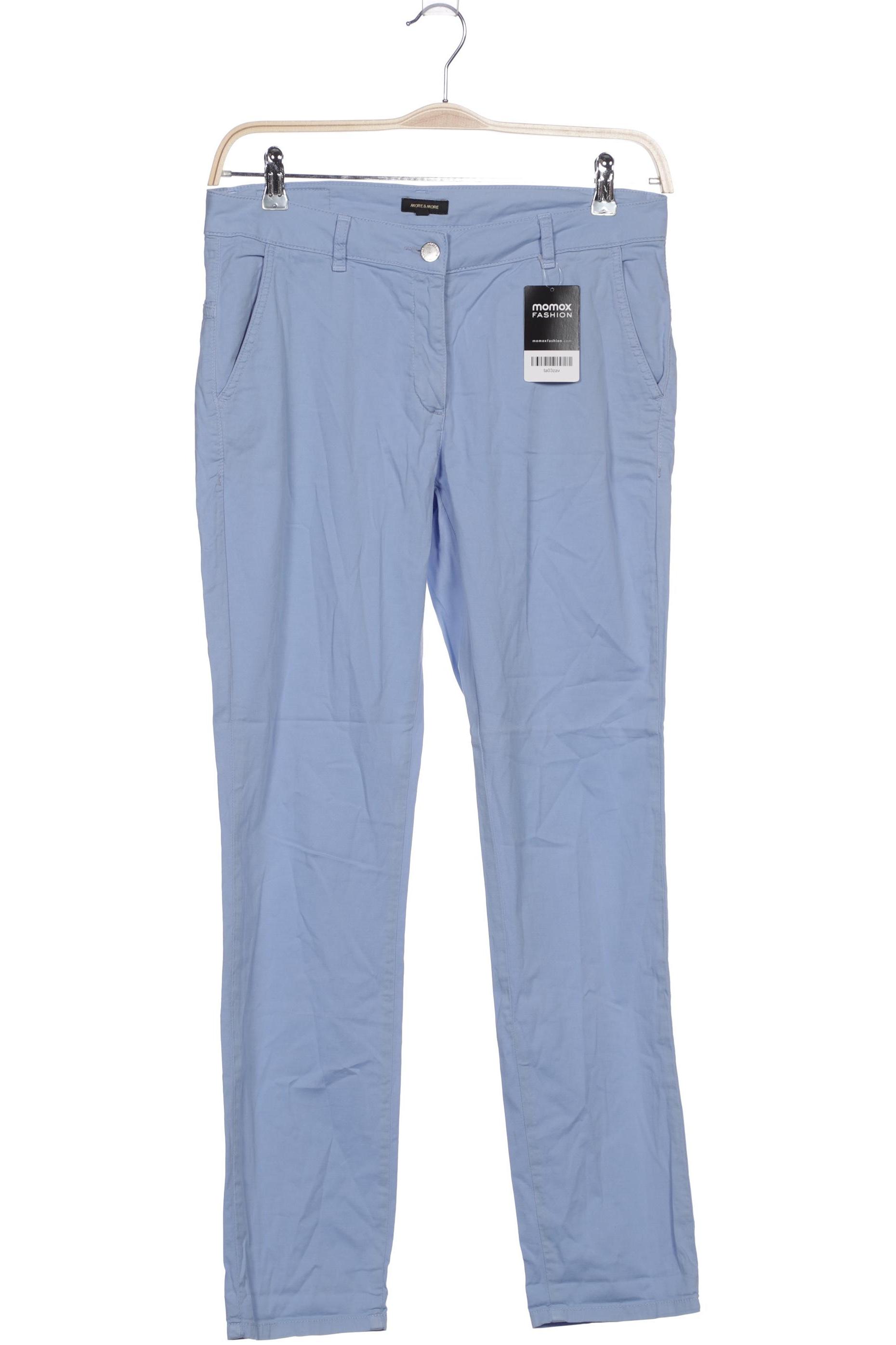 

More & More Damen Stoffhose, blau, Gr. 38