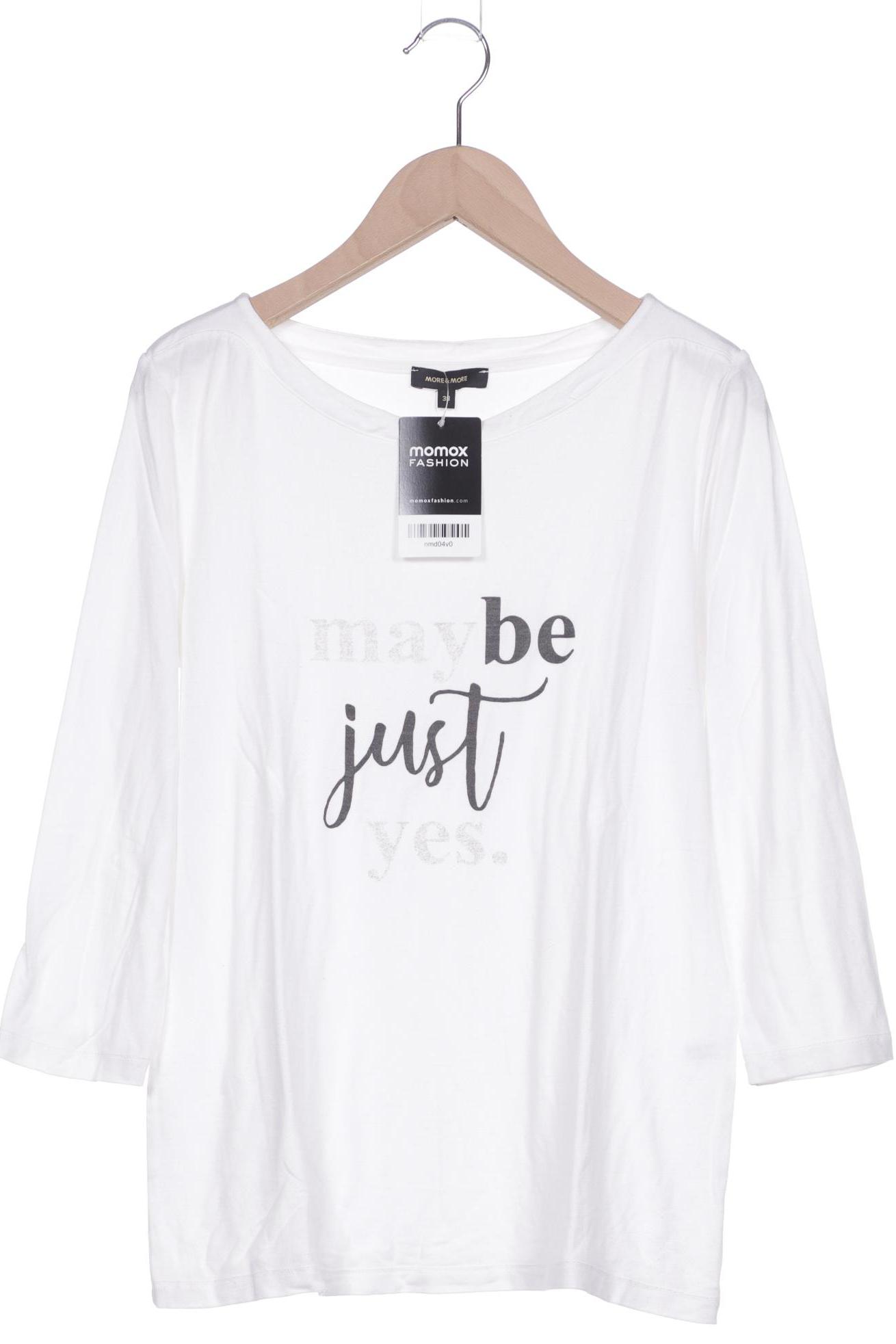 

More & More Damen Langarmshirt, weiß, Gr. 38