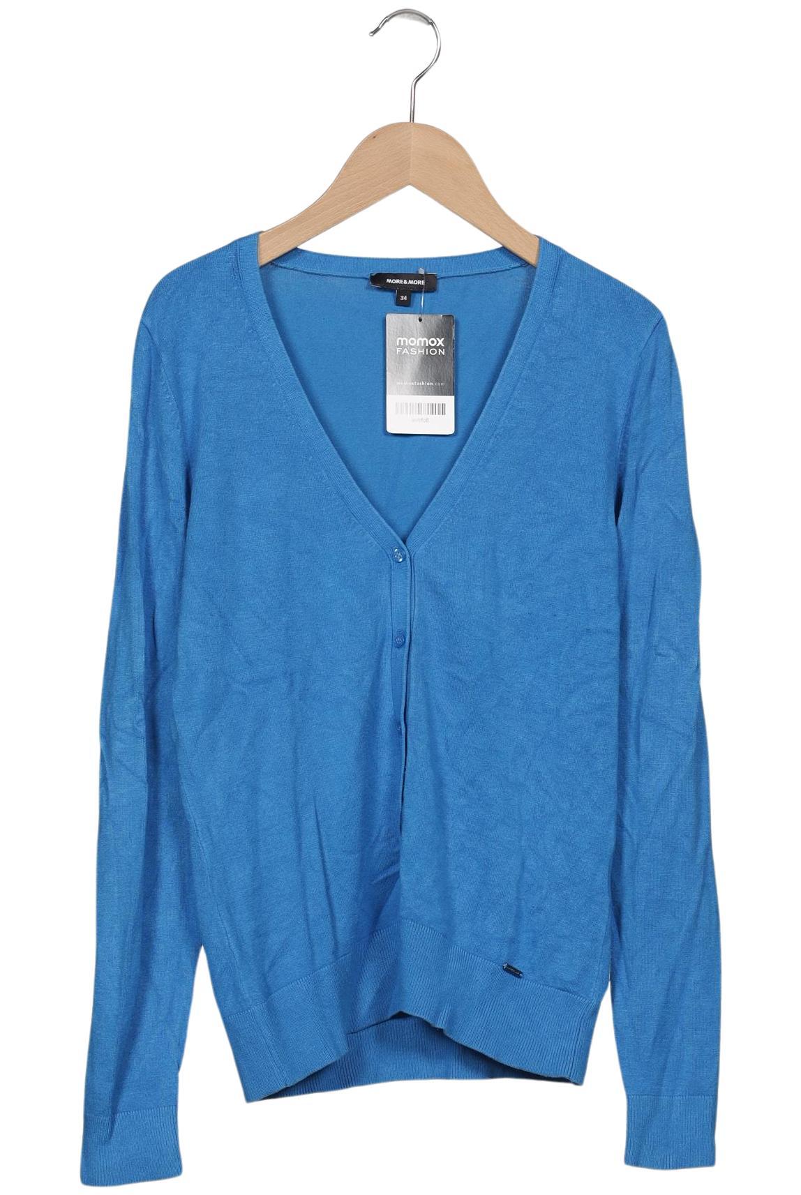 

More & More Damen Strickjacke, blau, Gr. 34
