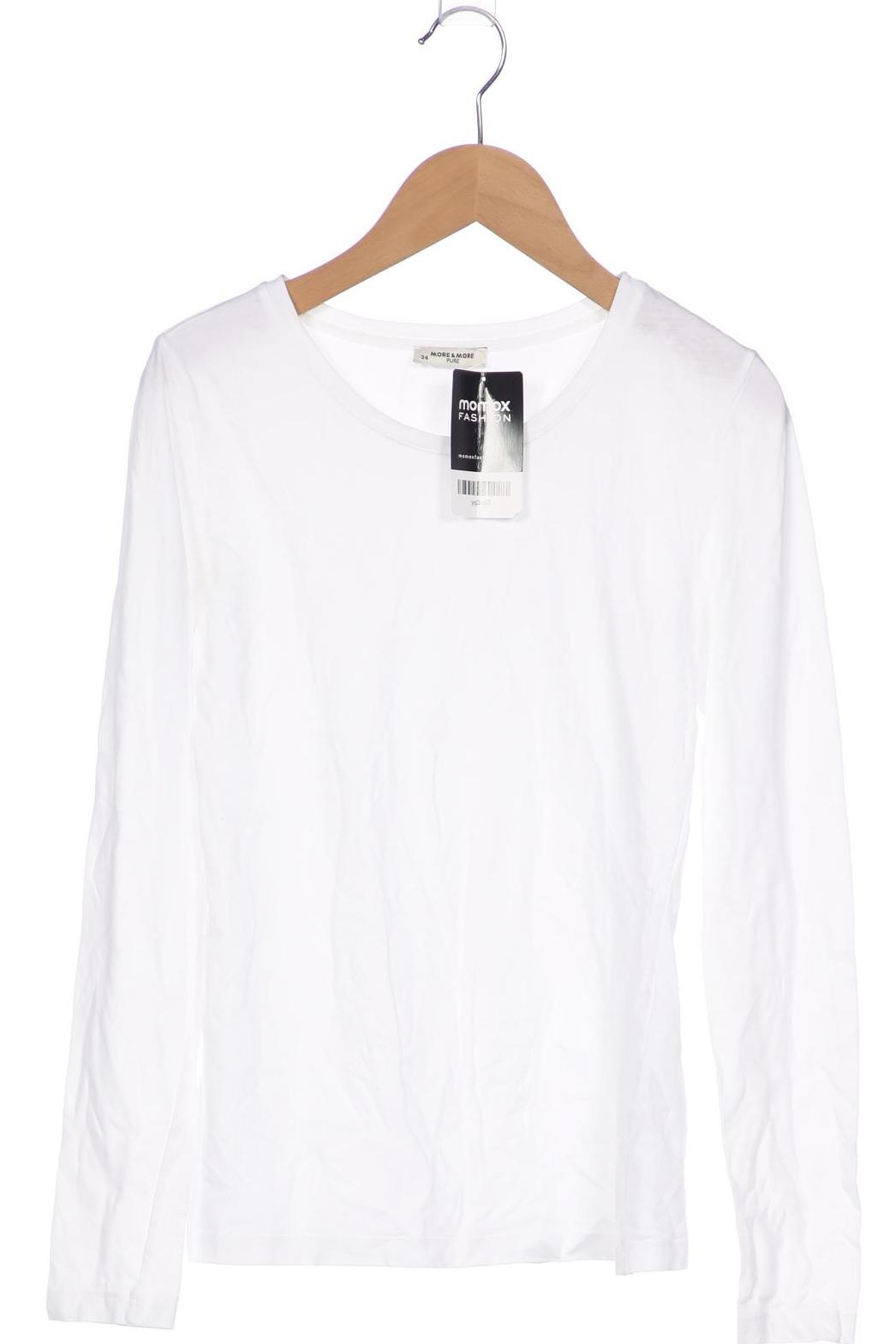 

More & More Damen Langarmshirt, weiß, Gr. 34