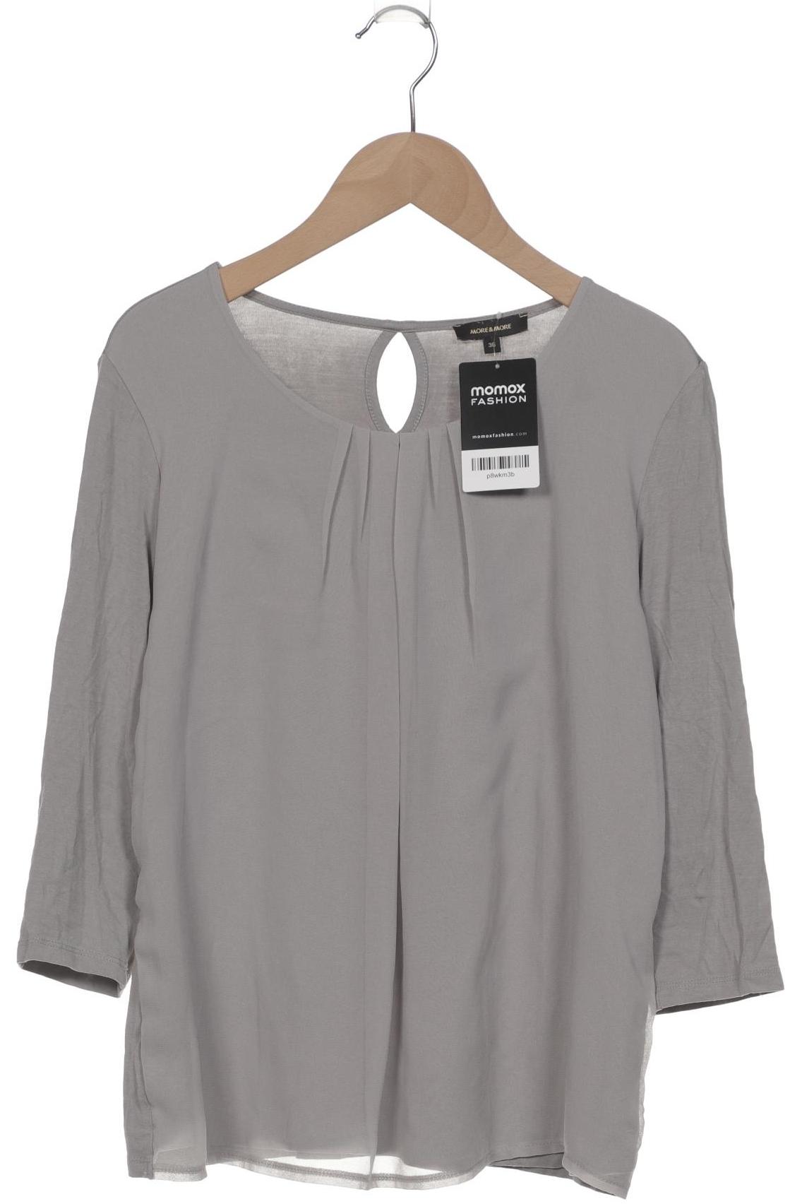 

More & More Damen Langarmshirt, grau, Gr. 36