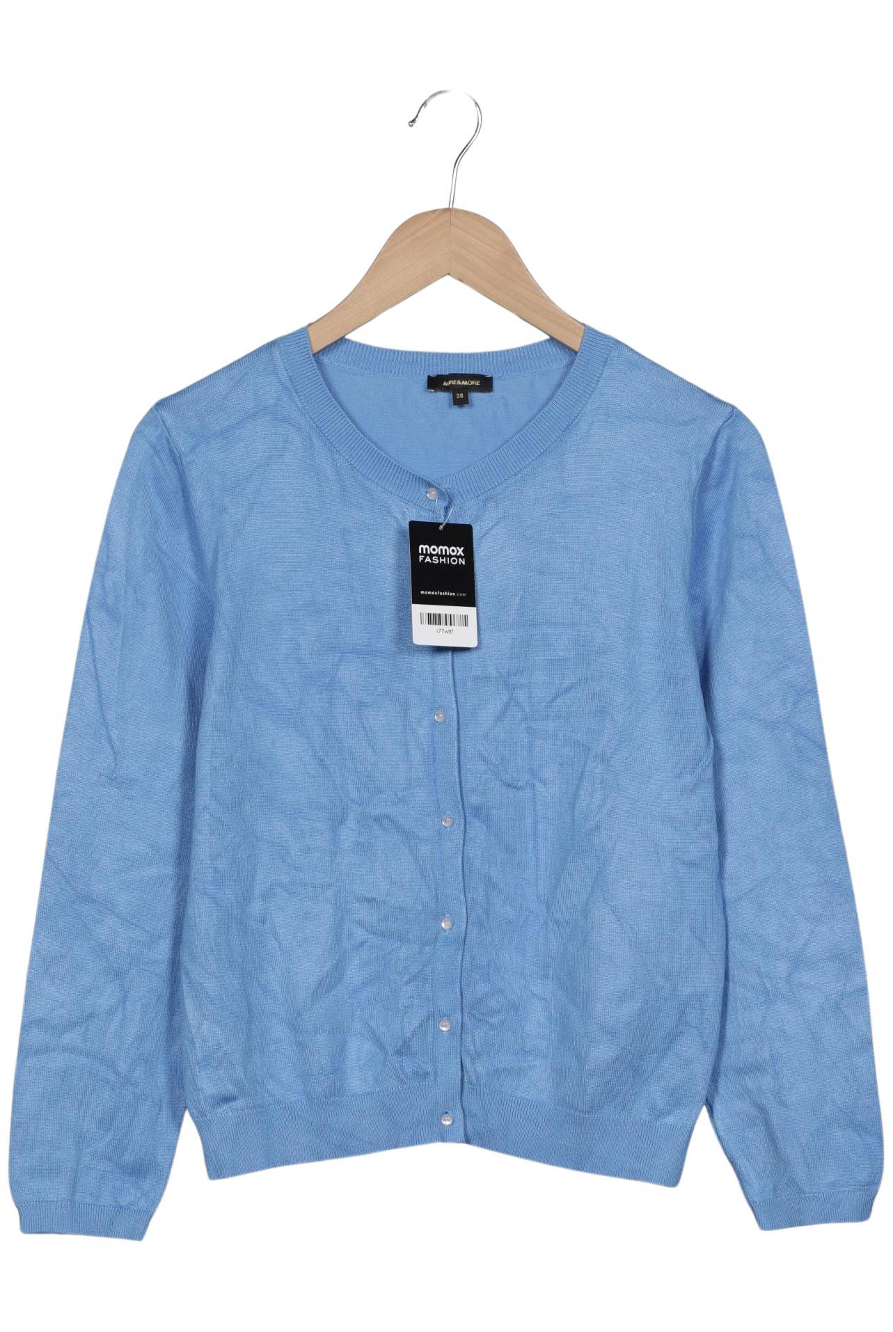 

More & More Damen Strickjacke, hellblau, Gr. 38