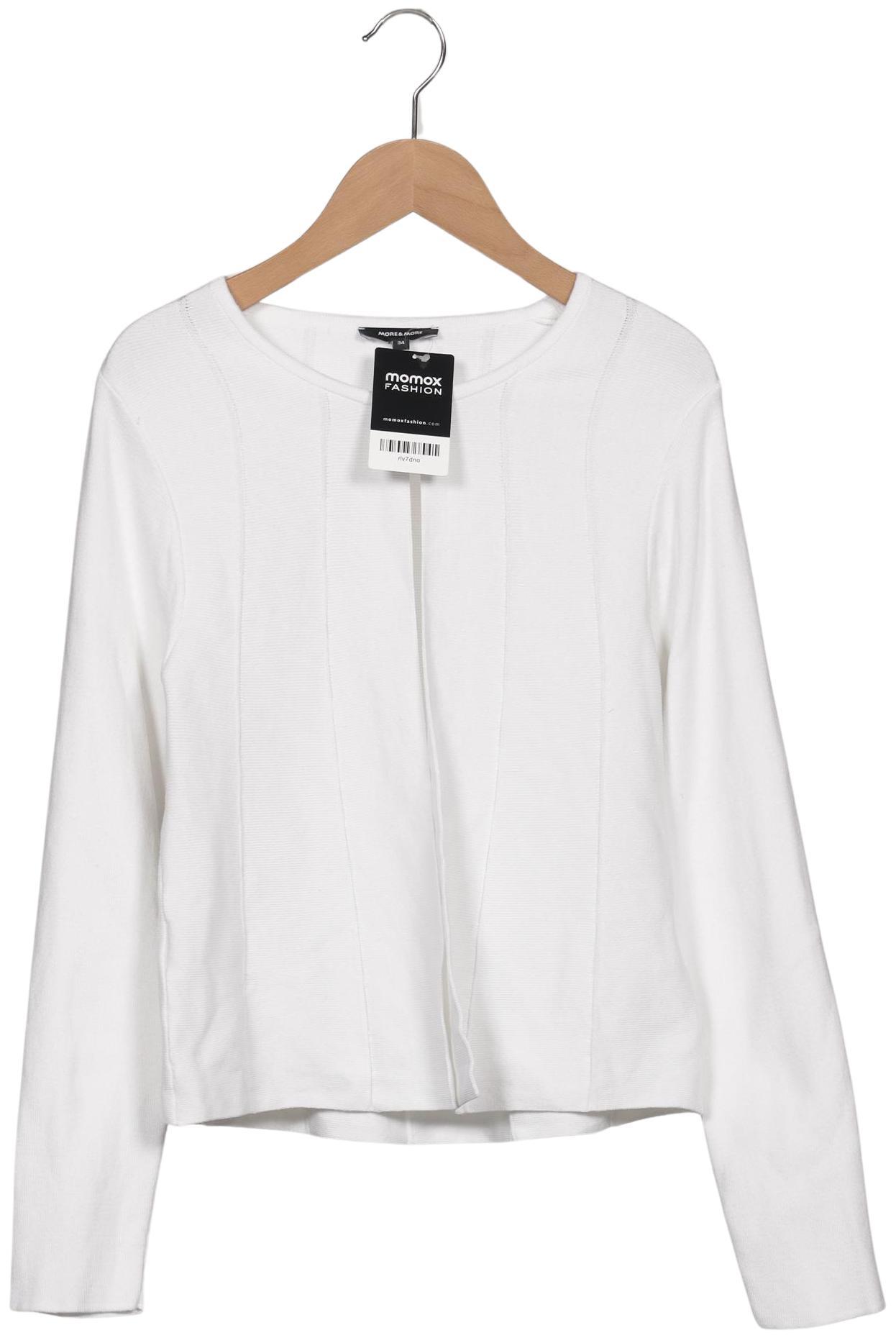 

More & More Damen Strickjacke, weiß, Gr. 34