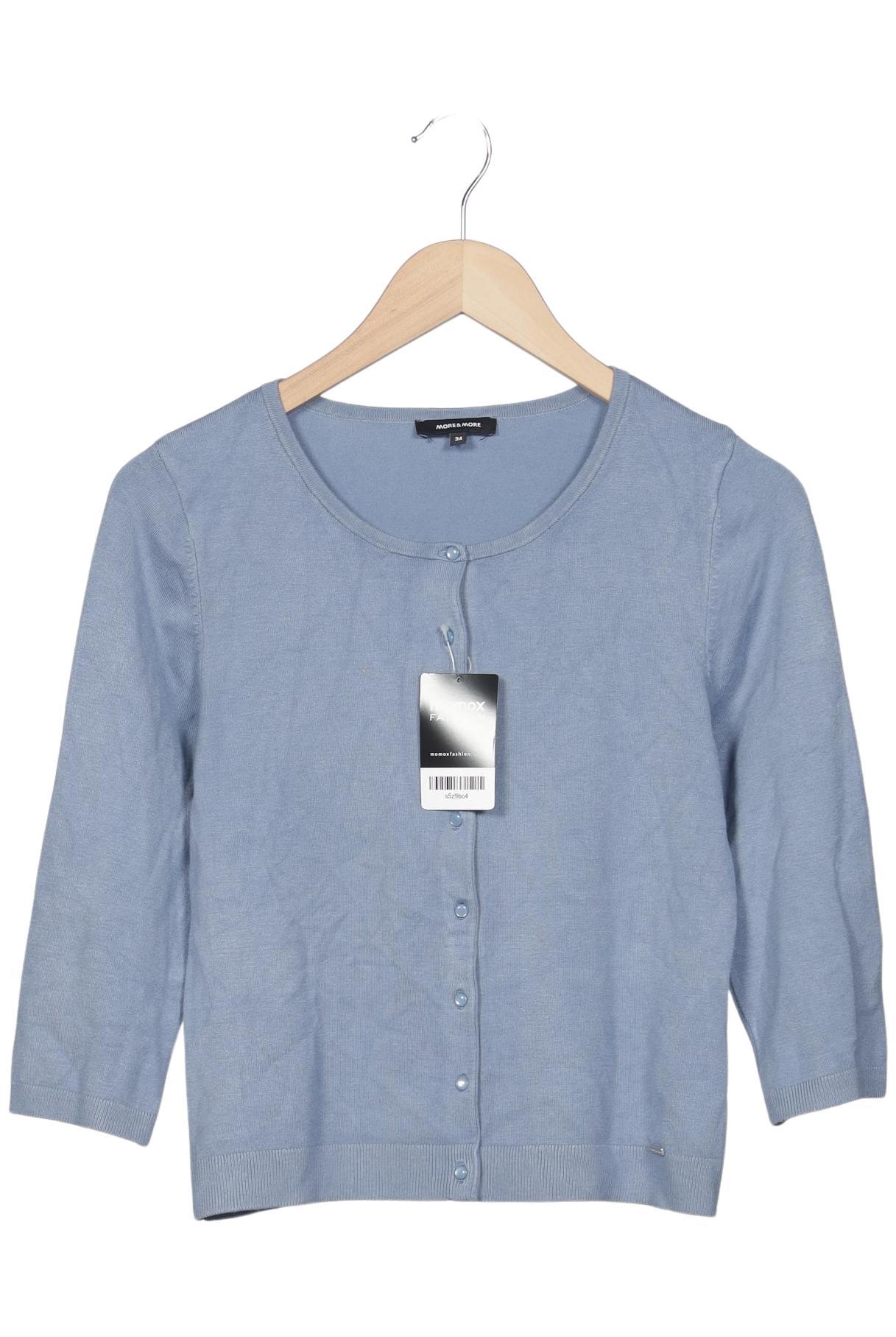 

More & More Damen Strickjacke, hellblau, Gr. 34