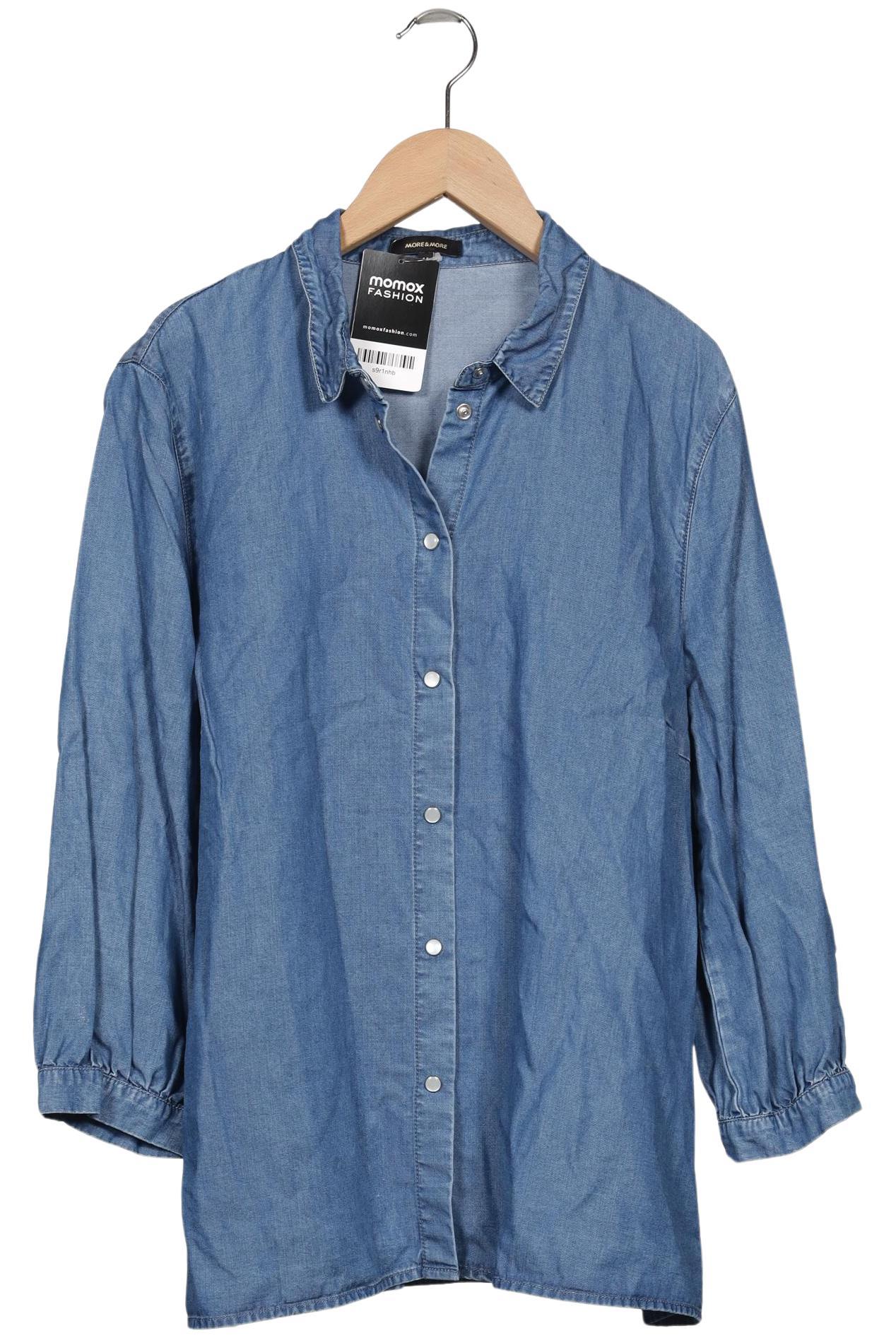 

More & More Damen Bluse, blau, Gr. 44