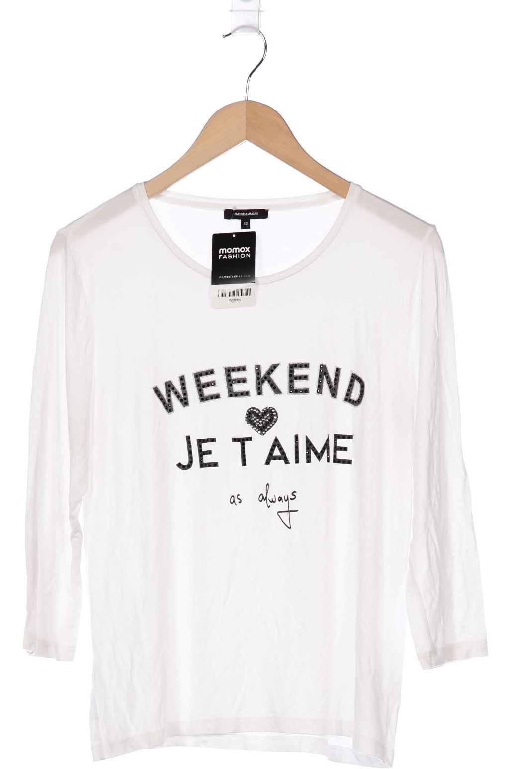 

More & More Damen Langarmshirt, weiß, Gr. 42