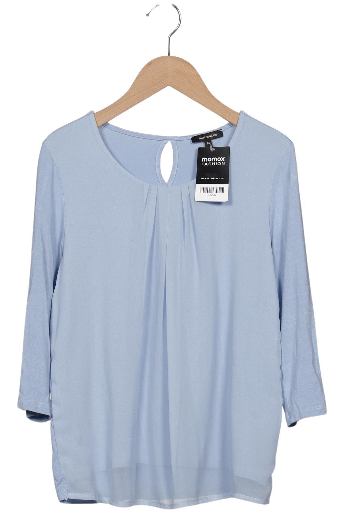 

More & More Damen Bluse, blau, Gr. 34