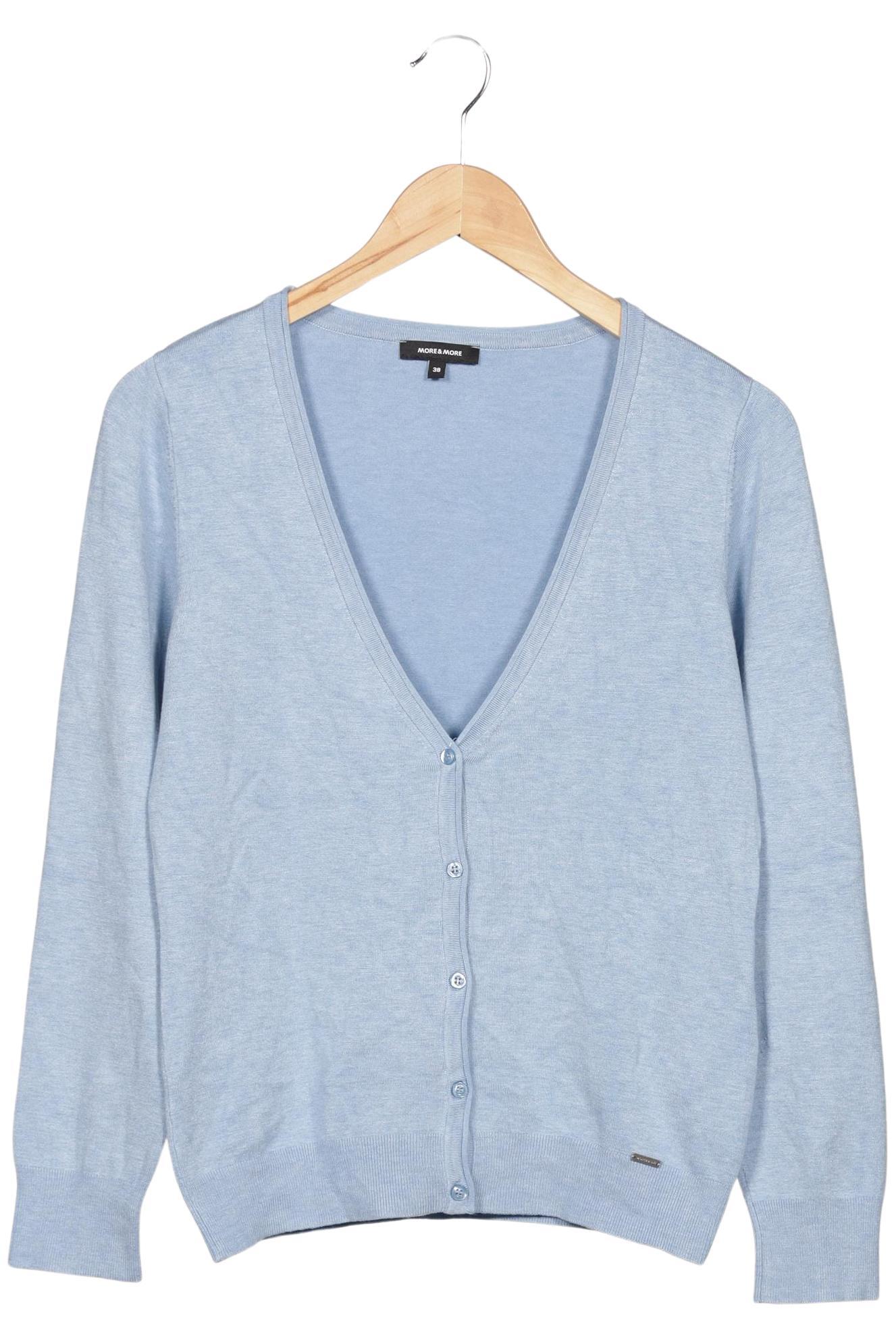 

More & More Damen Strickjacke, hellblau, Gr. 38