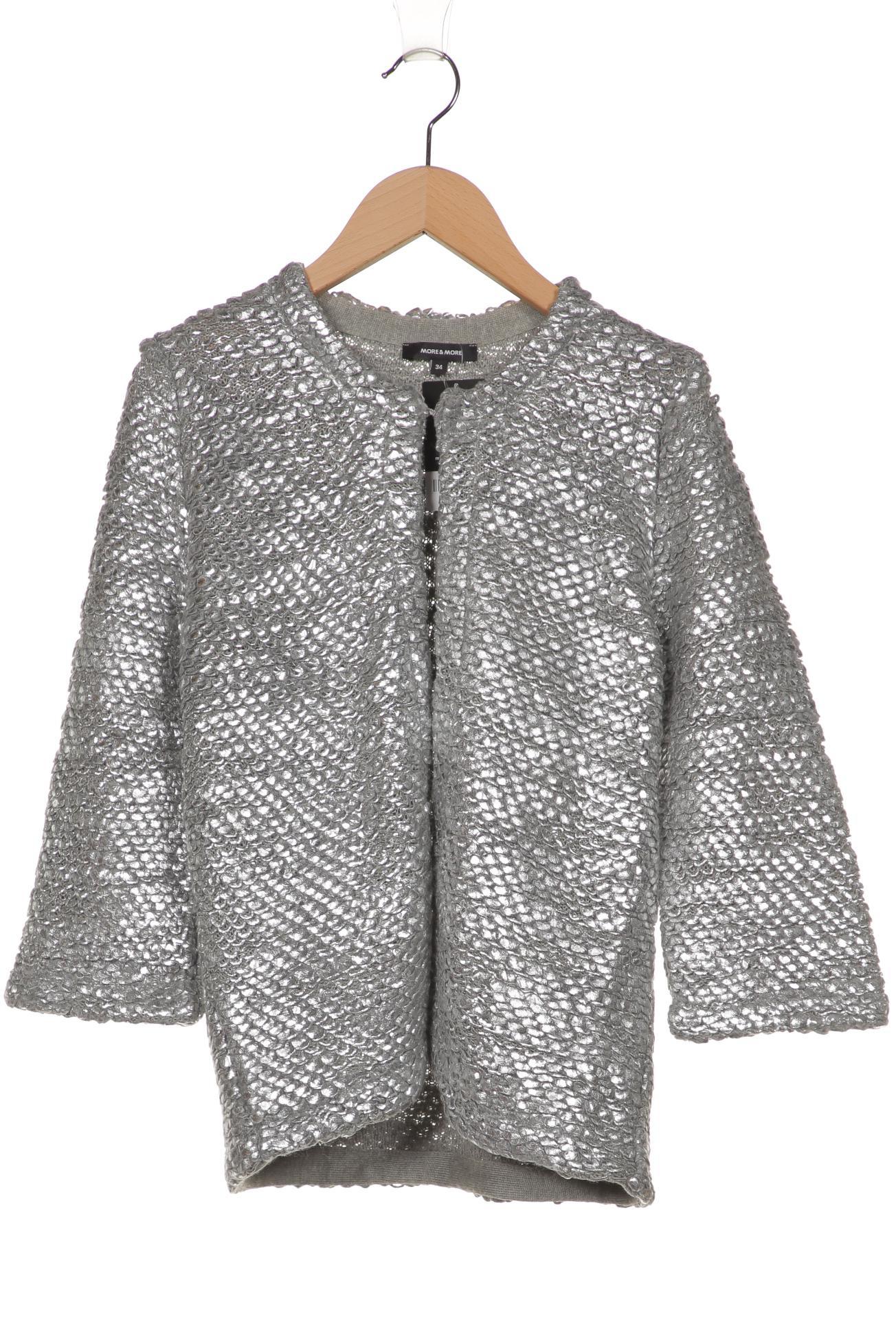 

More & More Damen Strickjacke, grau, Gr. 34