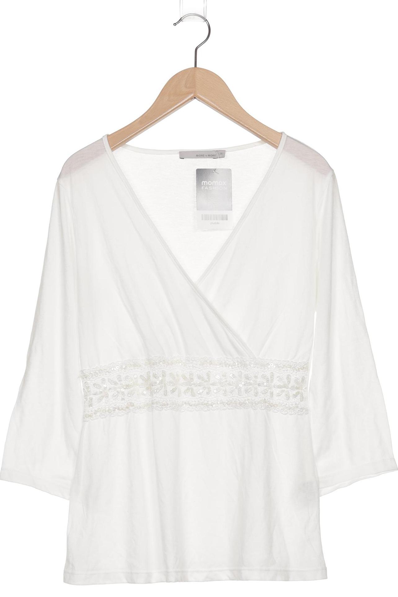 

More & More Damen Langarmshirt, weiß, Gr. 38
