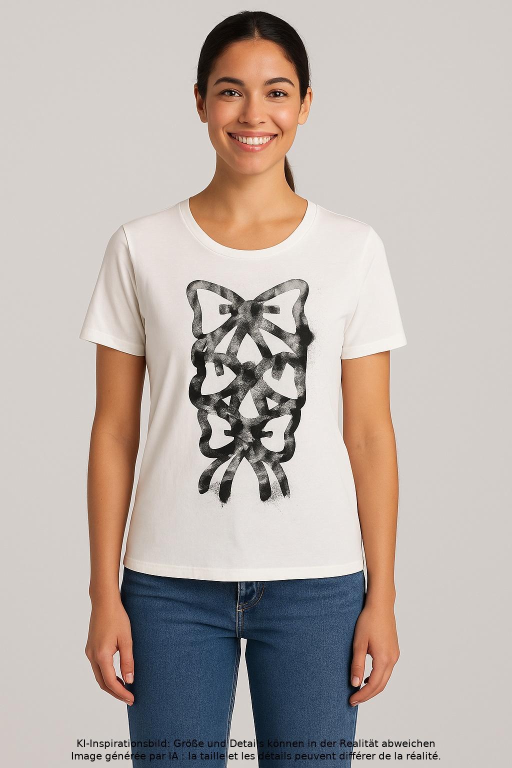 

Moschino Damen T-Shirt, cremeweiß, Gr. 36