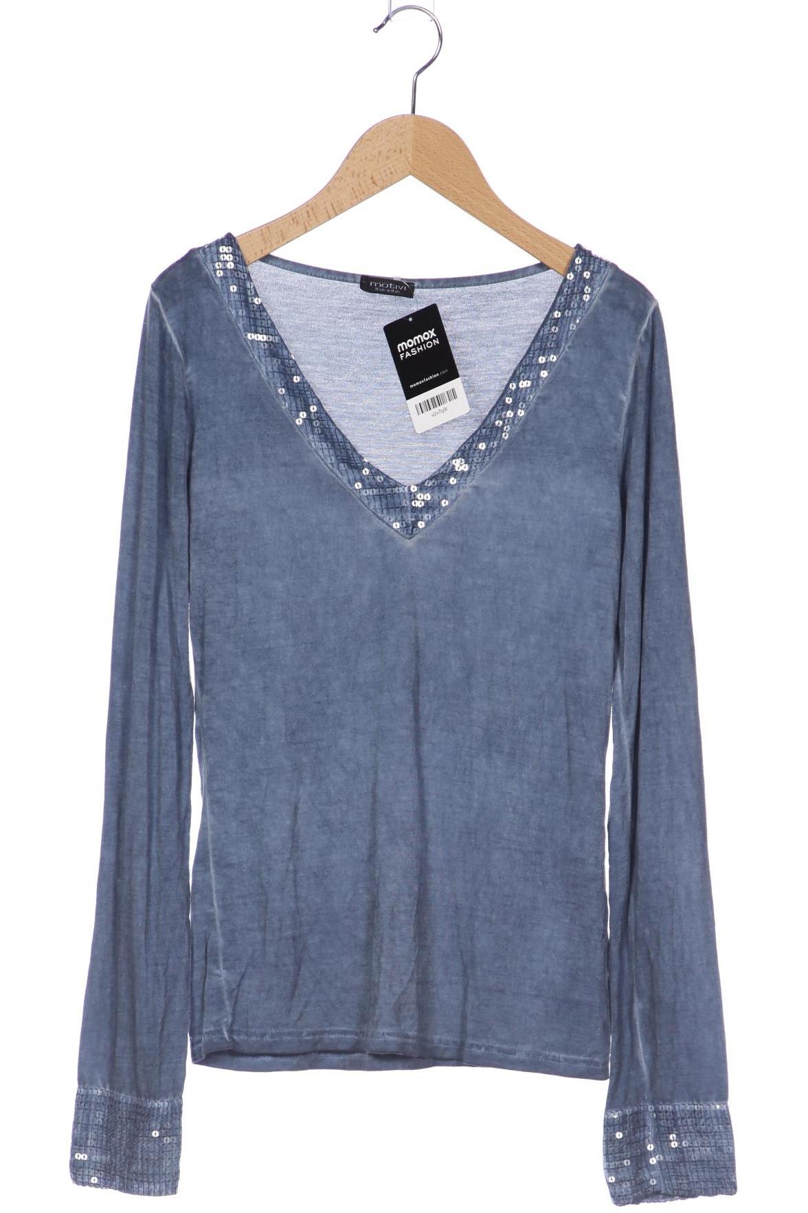 

Motivi Damen Langarmshirt, blau, Gr. 32