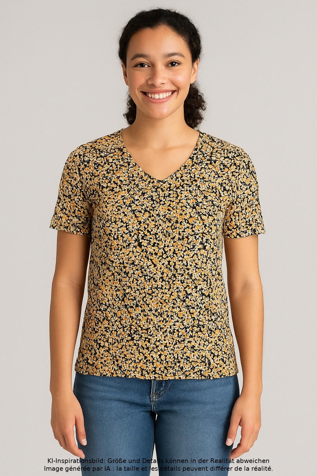 

Msch Copenhagen Damen T-Shirt, mehrfarbig, Gr. 34