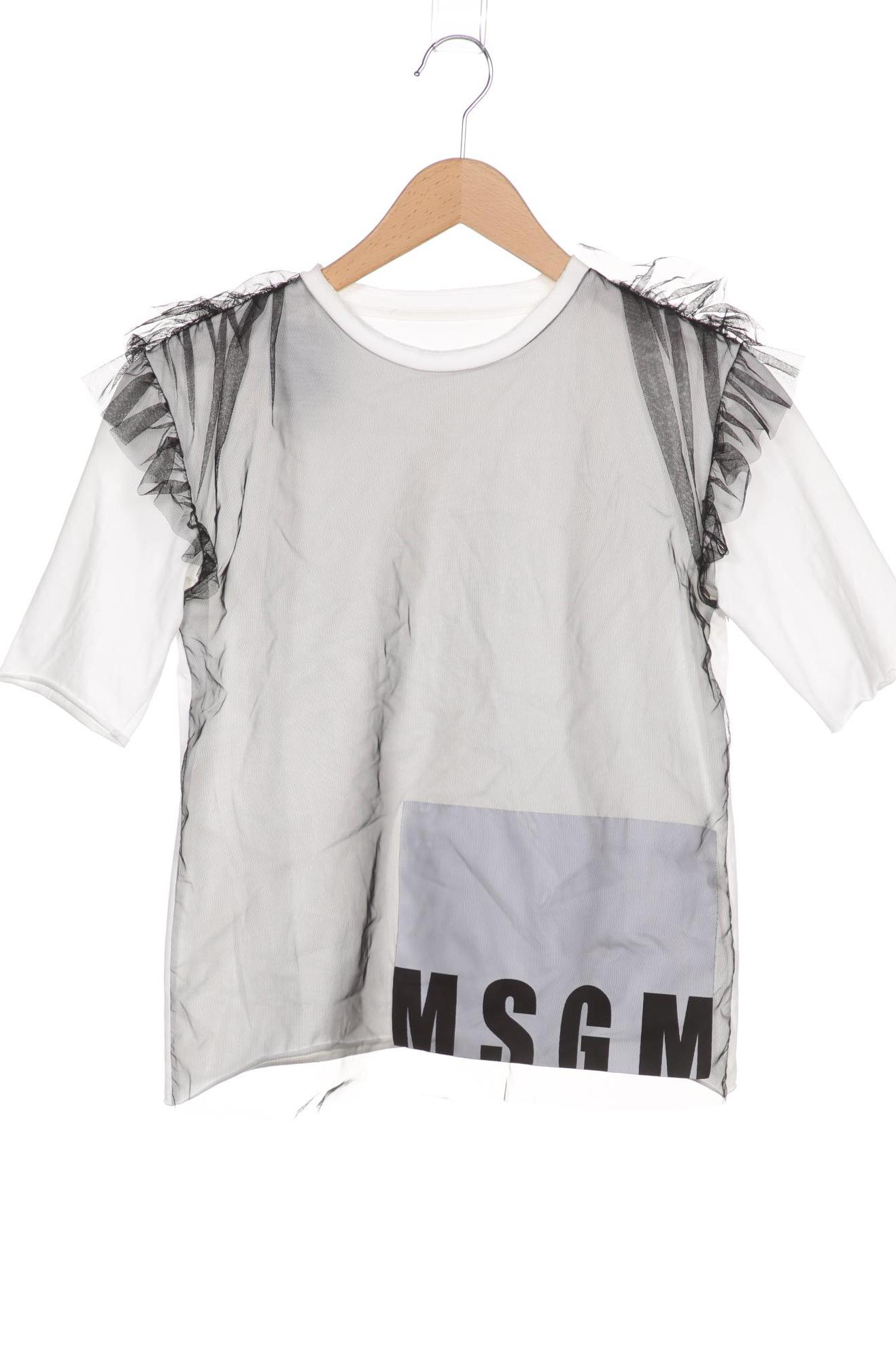 

Msgm Damen T-Shirt, weiß, Gr. 36