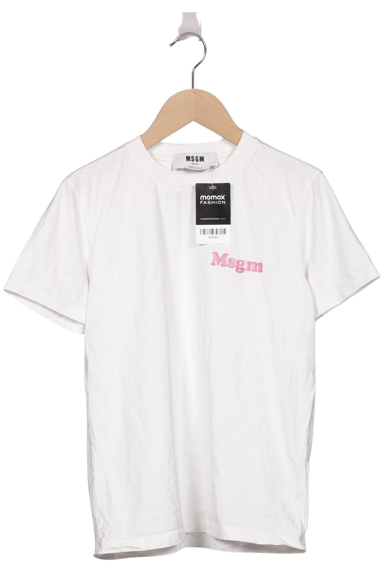 

Msgm Damen T-Shirt, weiß, Gr. 34