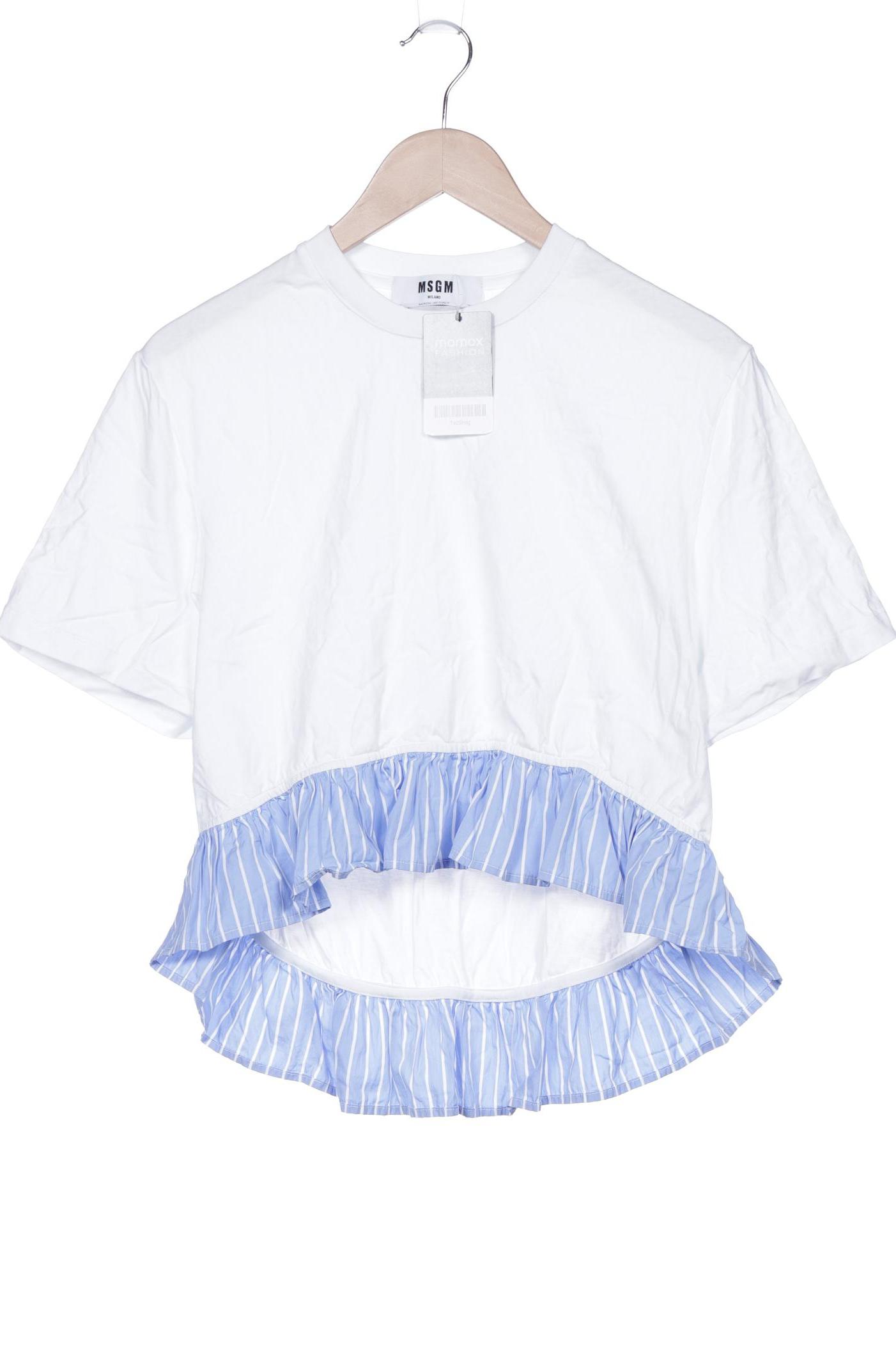 

Msgm Damen T-Shirt, weiß, Gr. 36